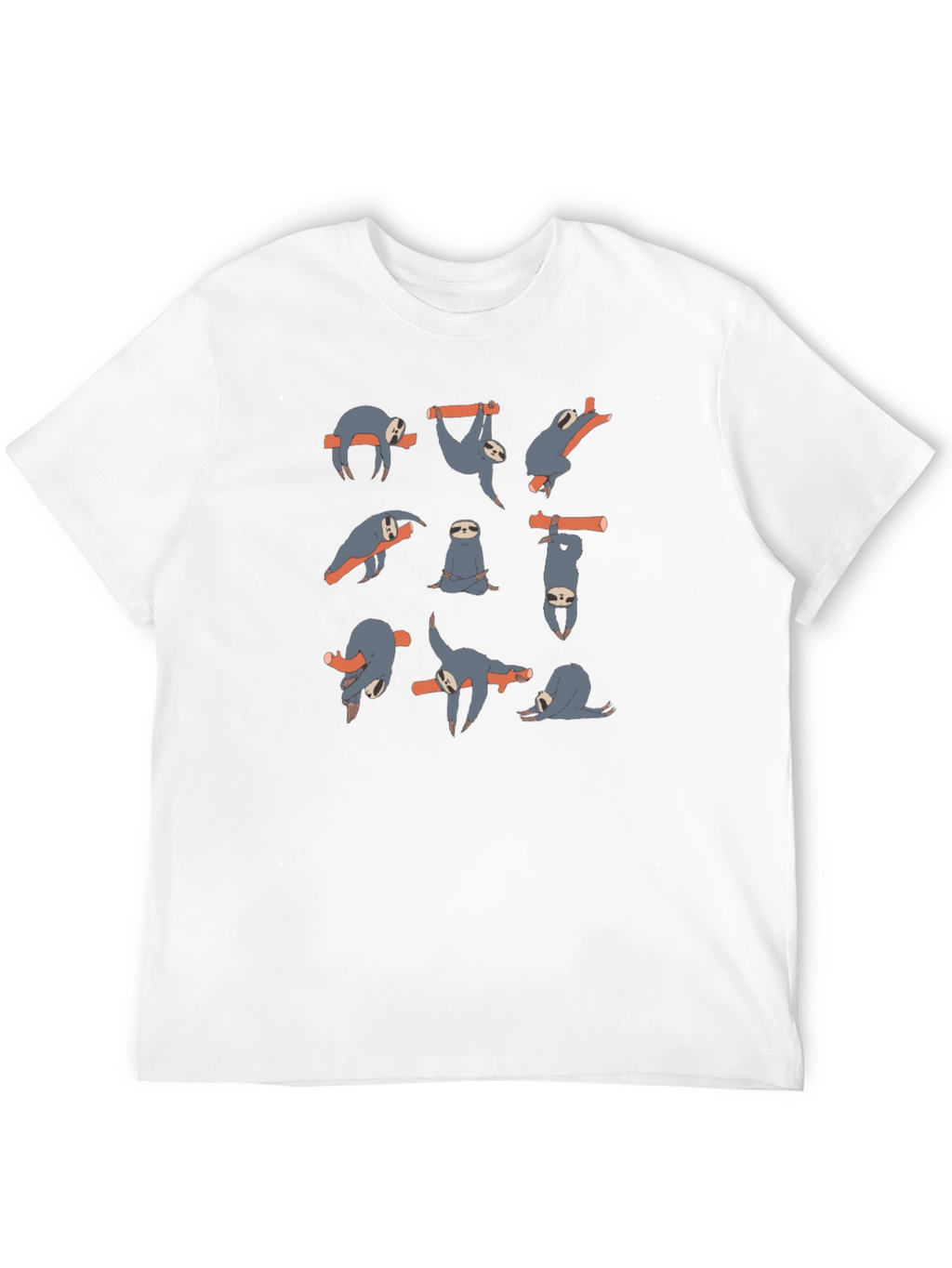 Yoga Sloth Graphic T-Shirt - Funny Lazy Animals Tee