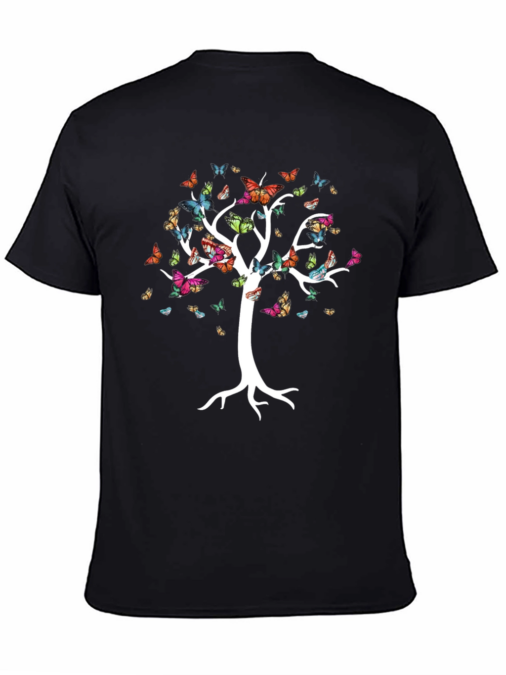 Butterfly Tree Graphic Tee - Black