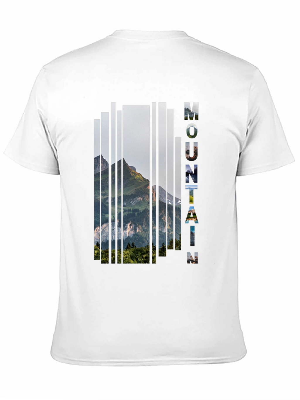 Mountain Graphic Print Mens Black T-Shirt