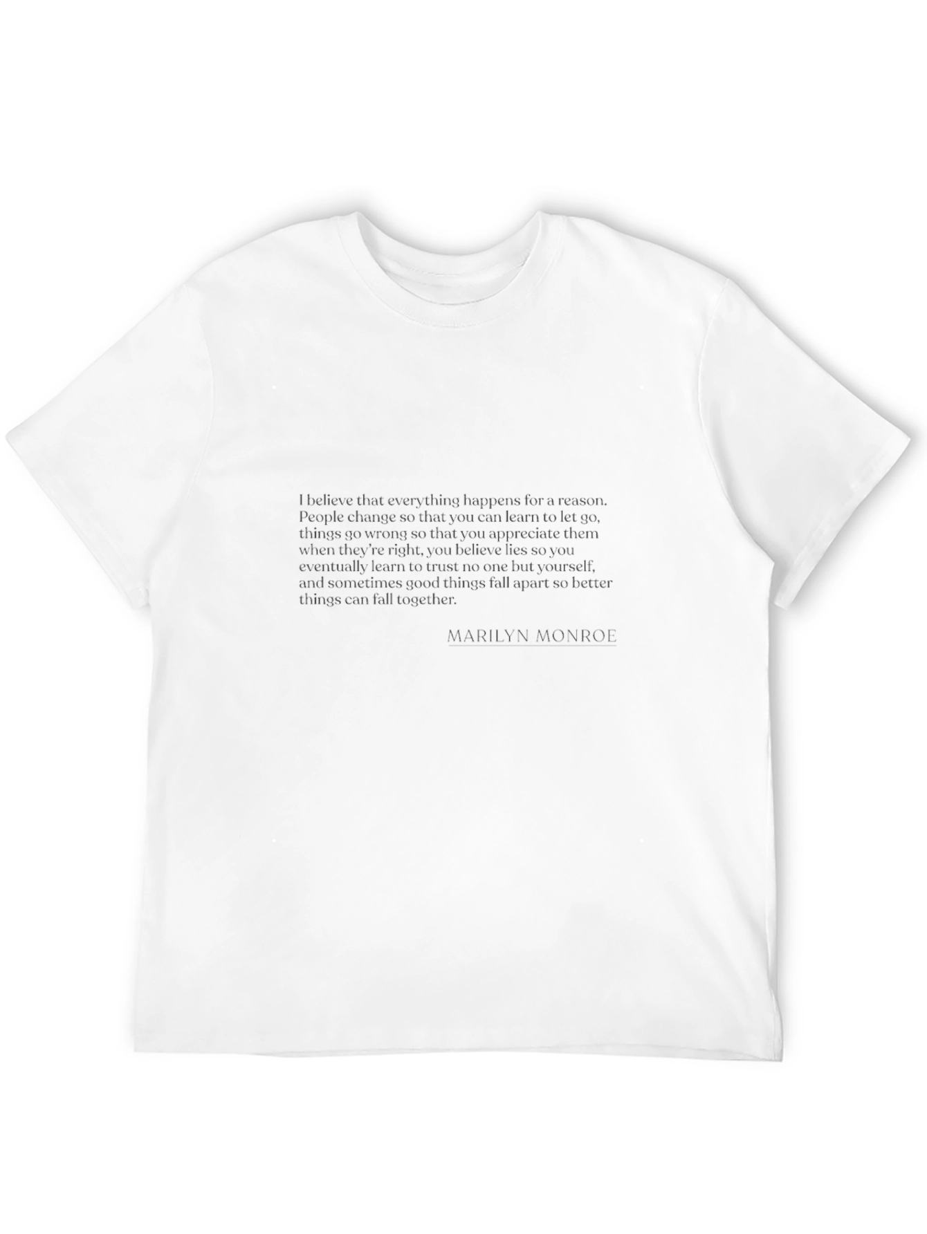 Marilyn Monroe Quote Black T-Shirt