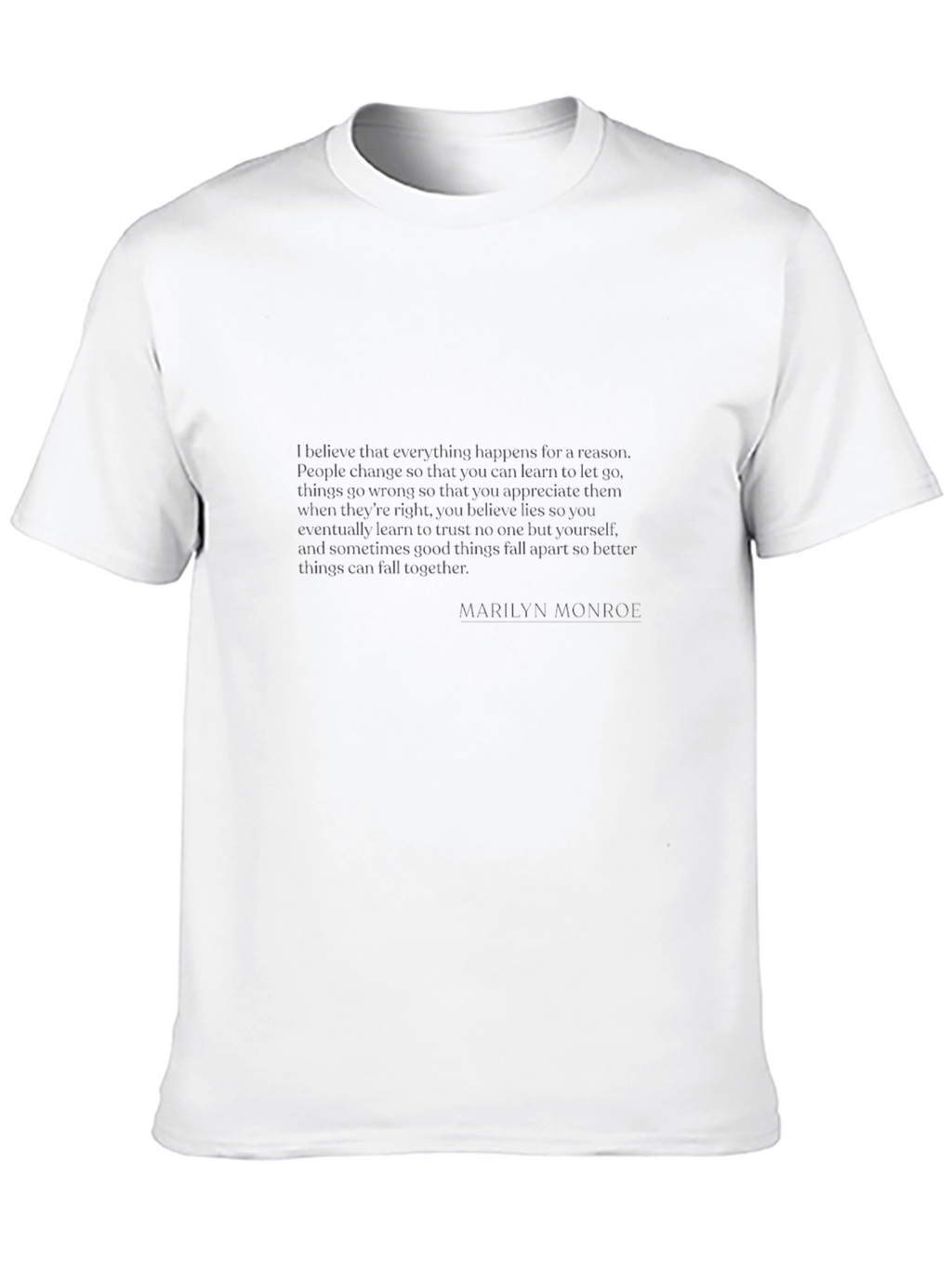 Marilyn Monroe Quote Black T-Shirt