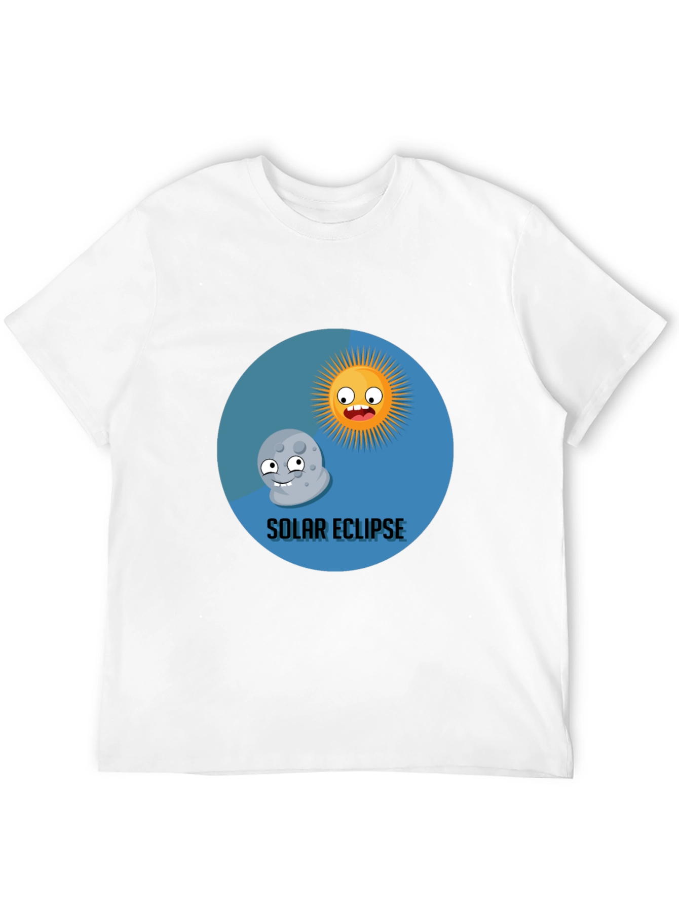 Solar Eclipse Cartoon Graphic T-Shirt - Fun & Unique!