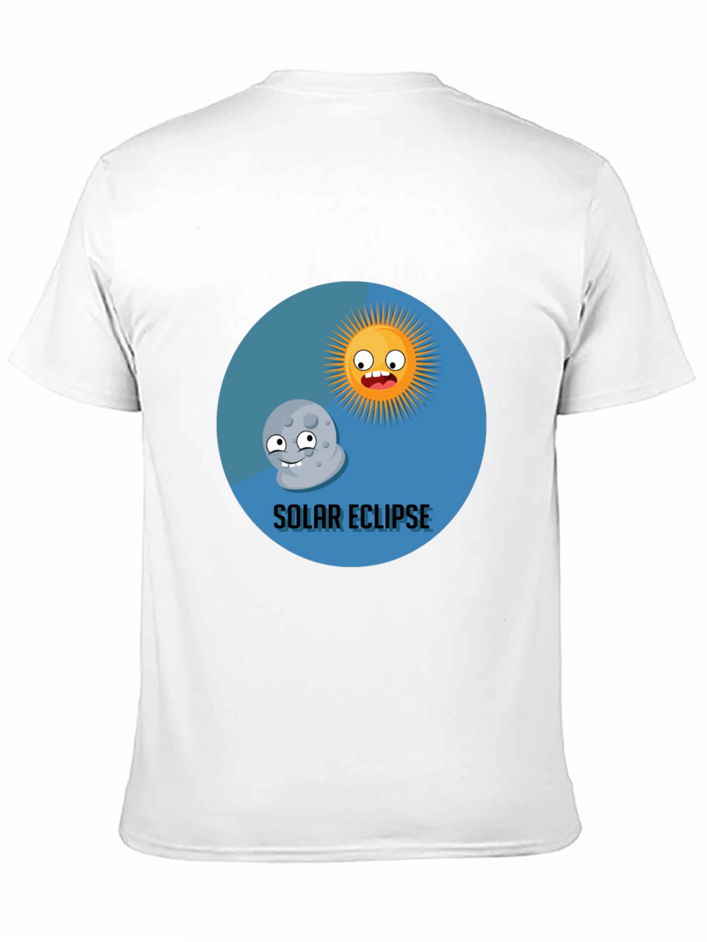 Solar Eclipse Cartoon Graphic T-Shirt - Fun & Unique!