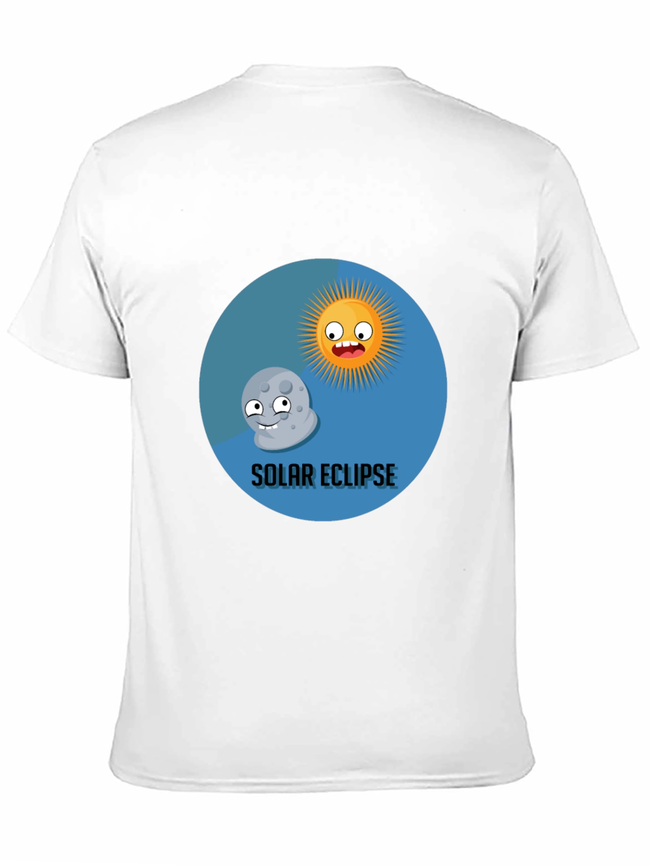 Solar Eclipse Cartoon Graphic T-Shirt - Fun & Unique!