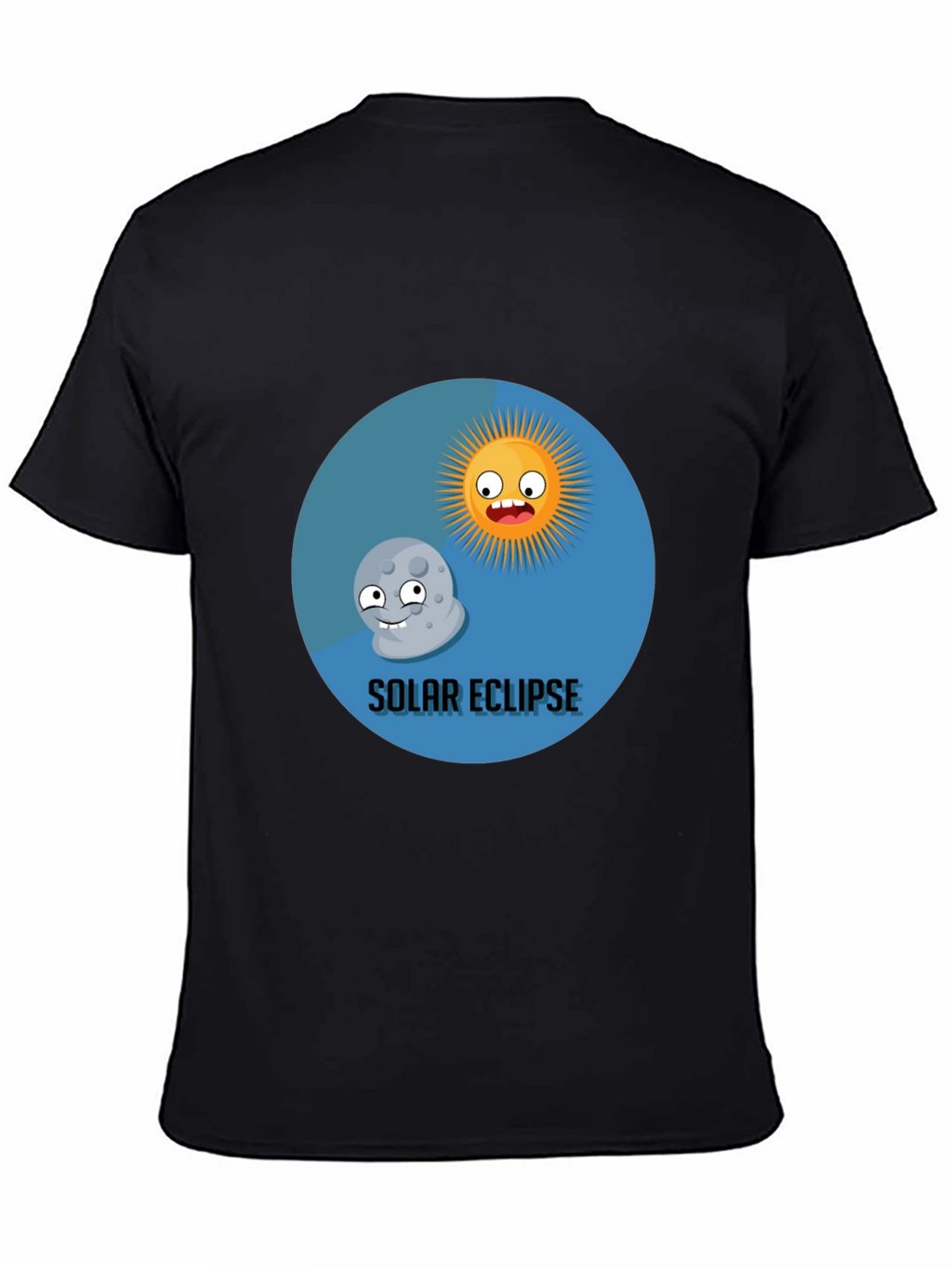 Solar Eclipse Cartoon Graphic T-Shirt - Fun & Unique!