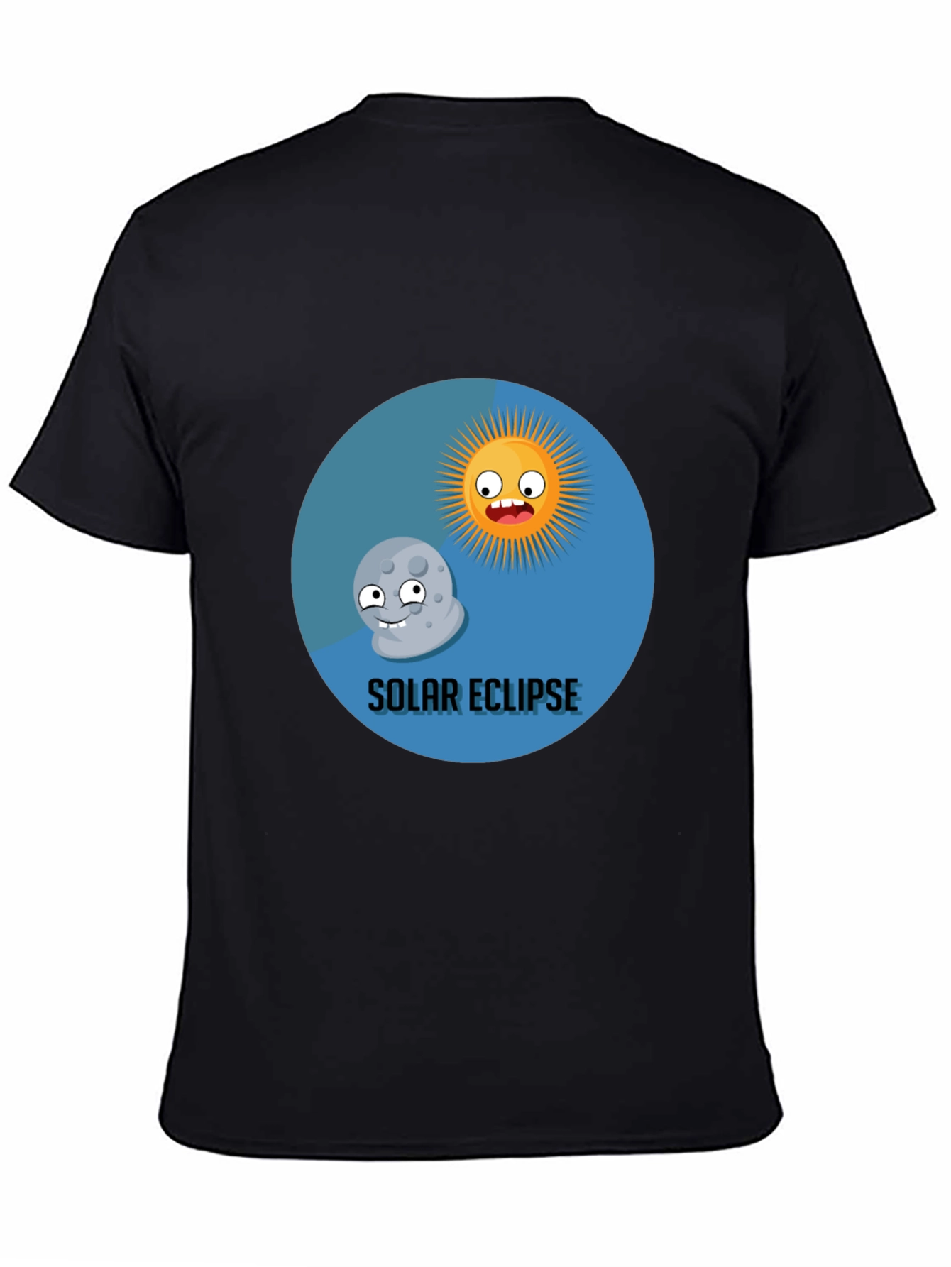 Solar Eclipse Cartoon Graphic T-Shirt - Fun & Unique!