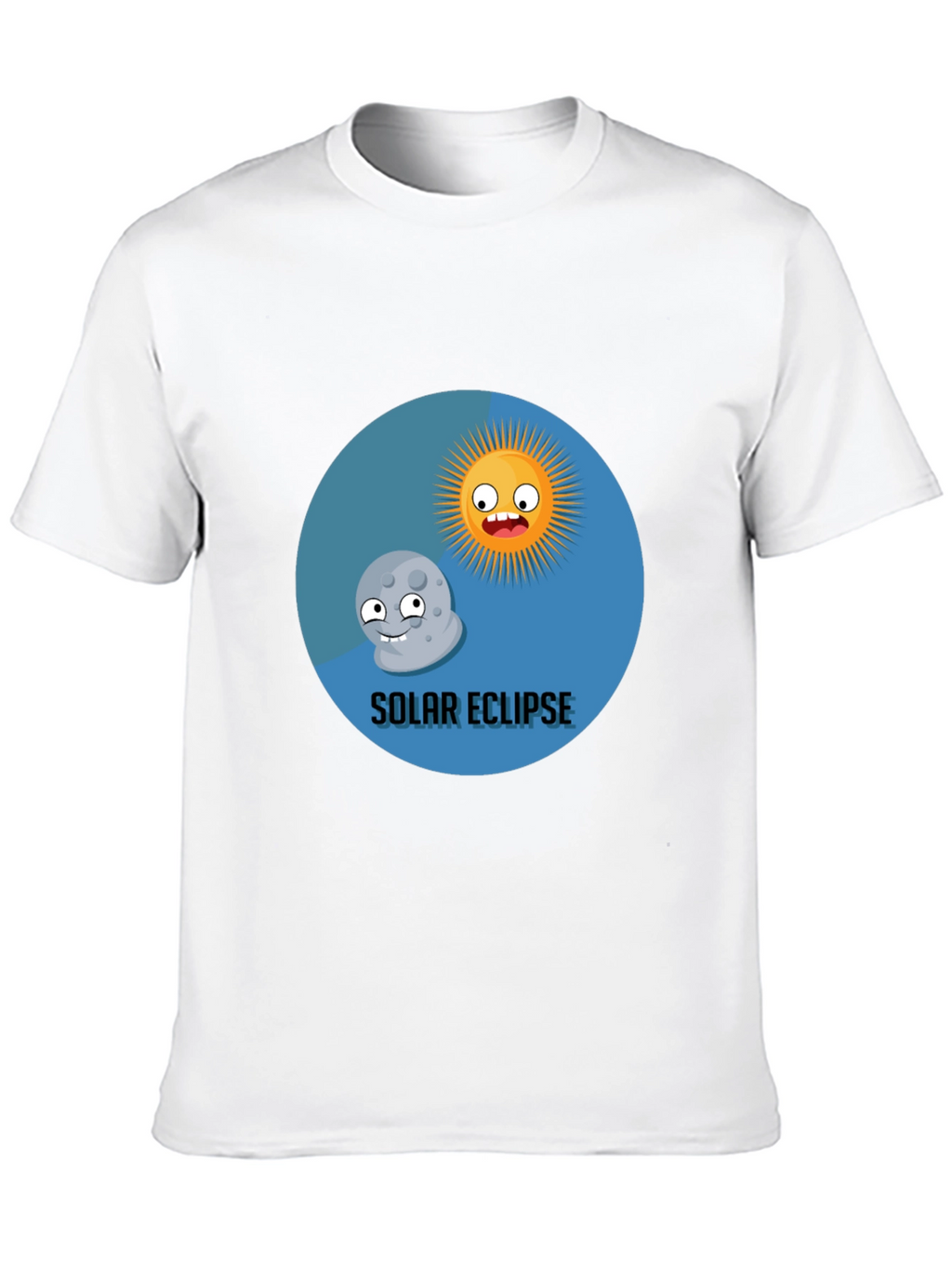 Solar Eclipse Cartoon Graphic T-Shirt - Fun & Unique!