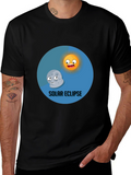 Solar Eclipse Cartoon Graphic T-Shirt - Fun & Unique!