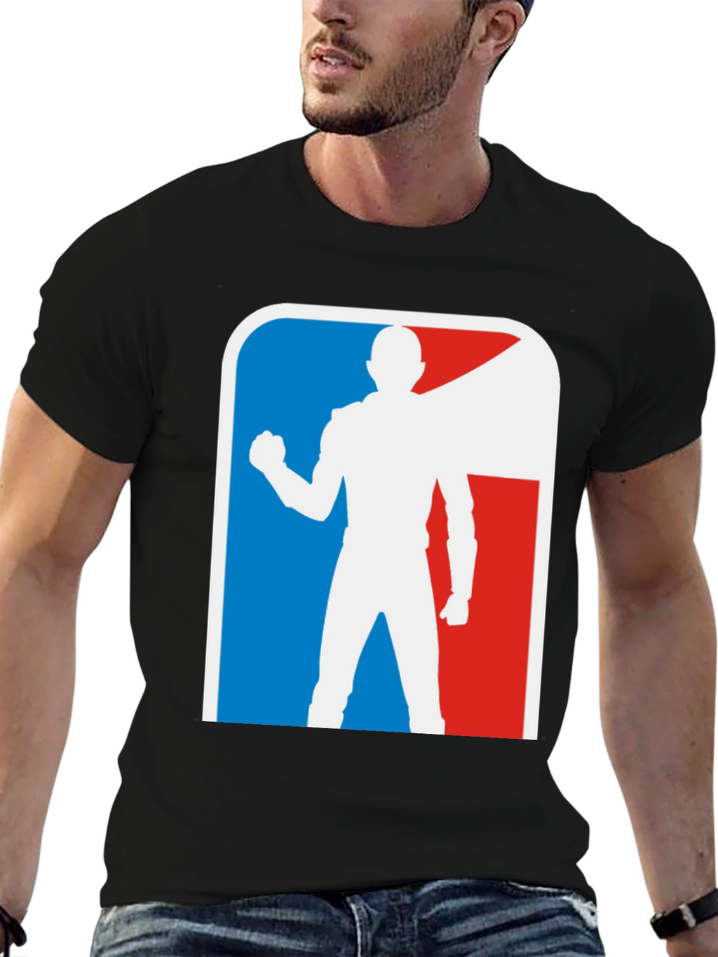 Superhero Silhouette Graphic T-Shirt