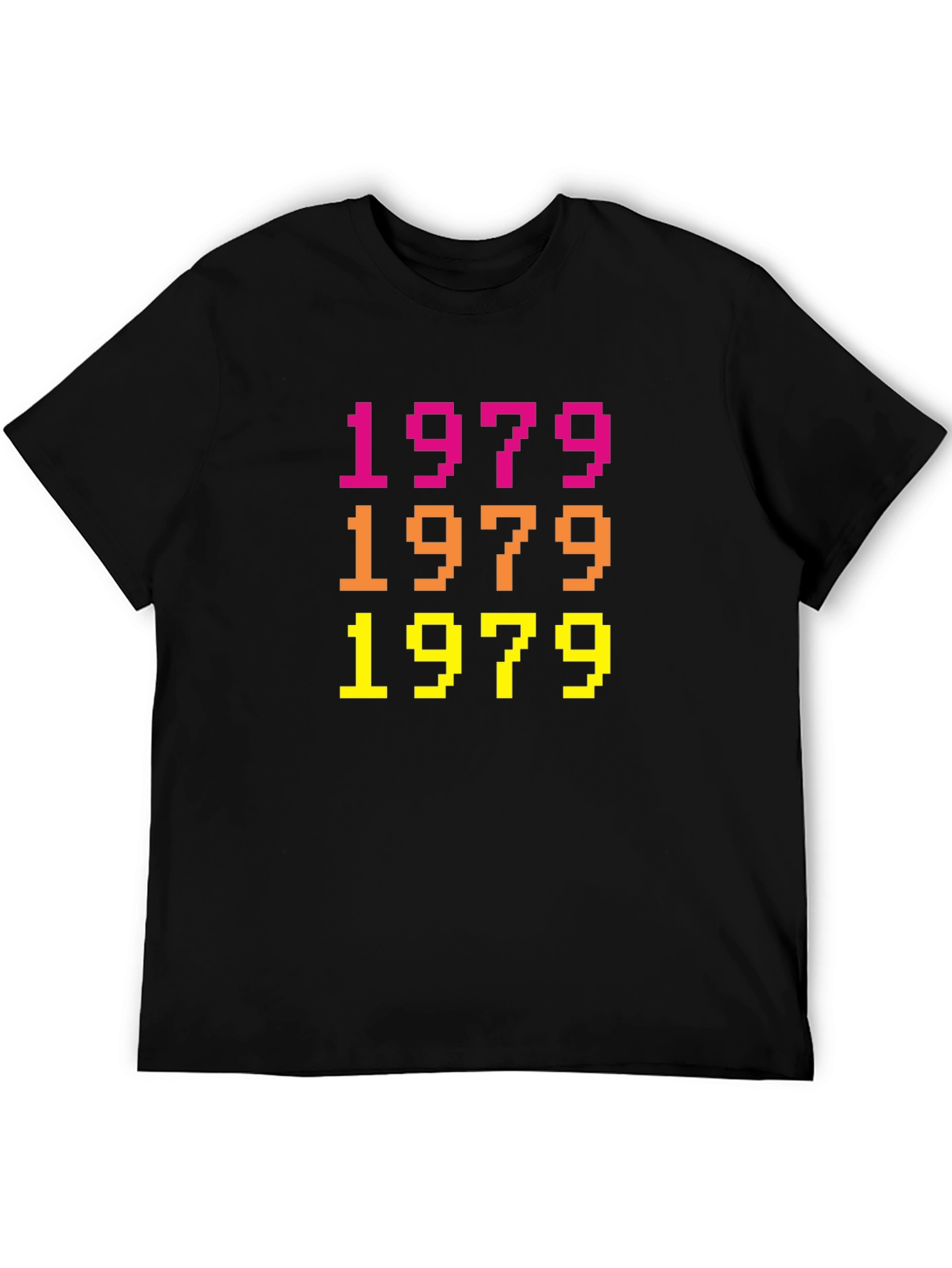 Retro 1979 Pixel Art Black T-Shirt
