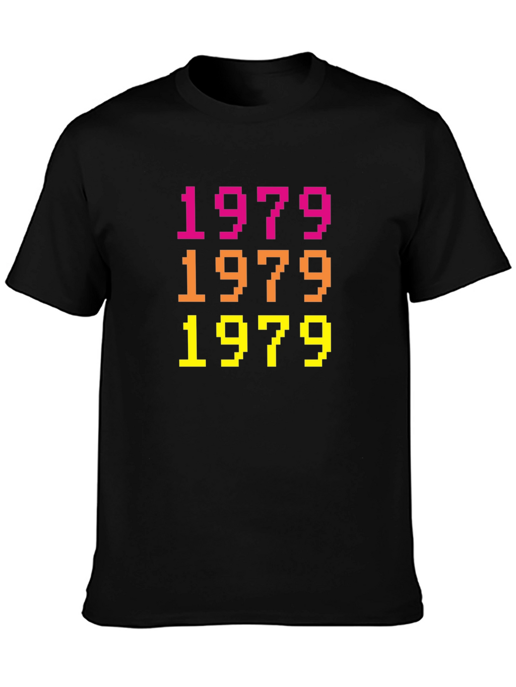 Retro 1979 Pixel Art Black T-Shirt