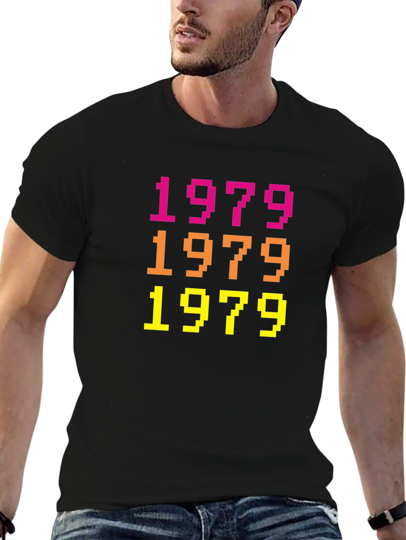 Retro 1979 Pixel Art Black T-Shirt