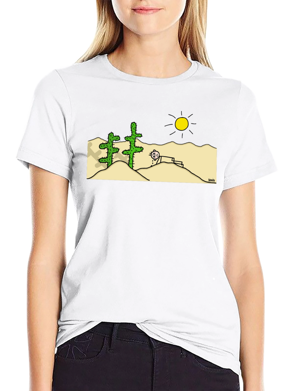 Funny Desert Cartoon Graphic T-Shirt