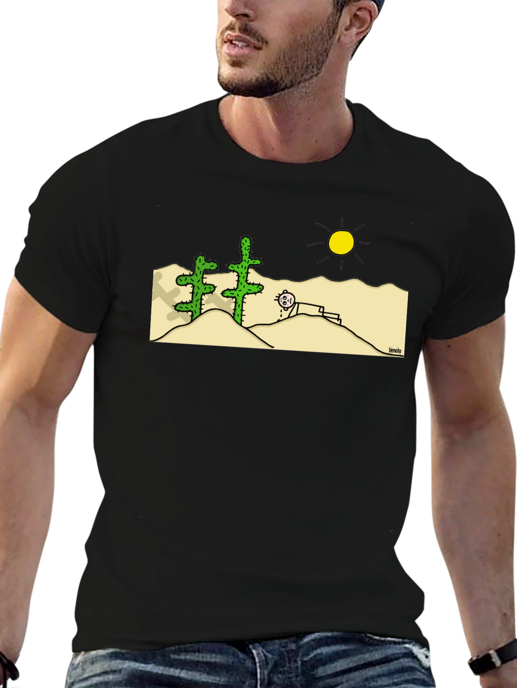 Funny Desert Cartoon Graphic T-Shirt