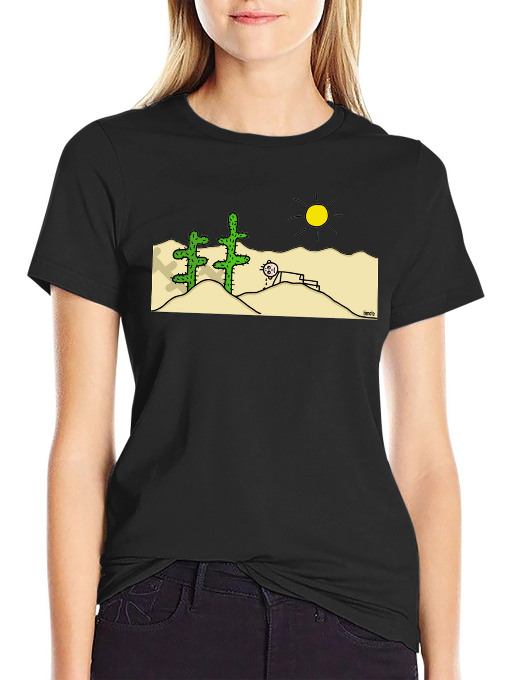 Funny Desert Cartoon Graphic T-Shirt