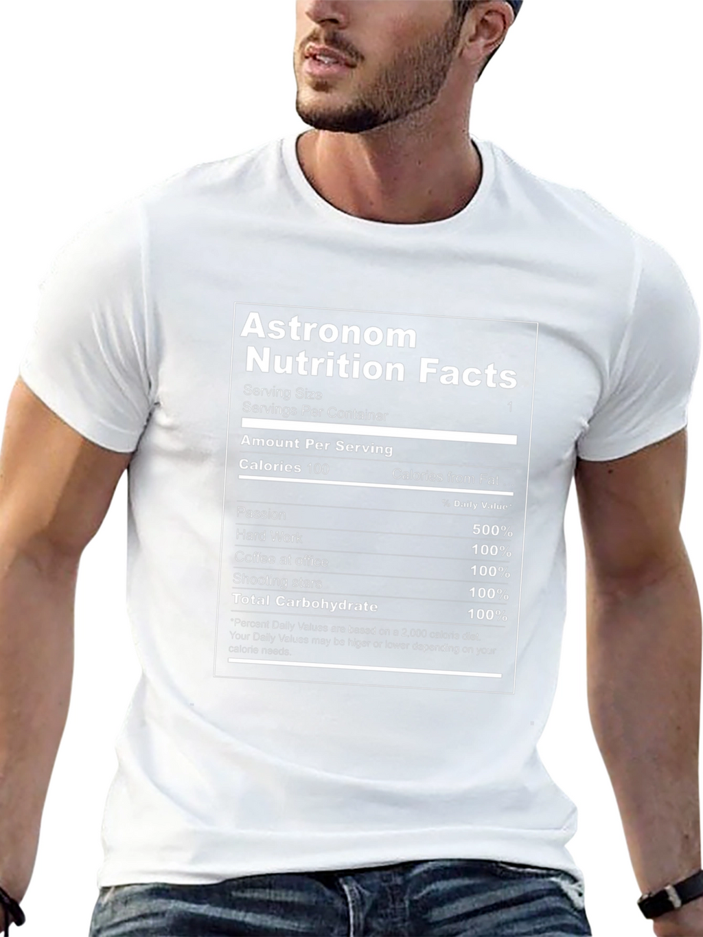 Astronomer Nutrition Facts T-Shirt - Black