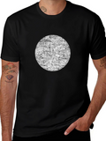 Distressed Graphic Print Black T-Shirt