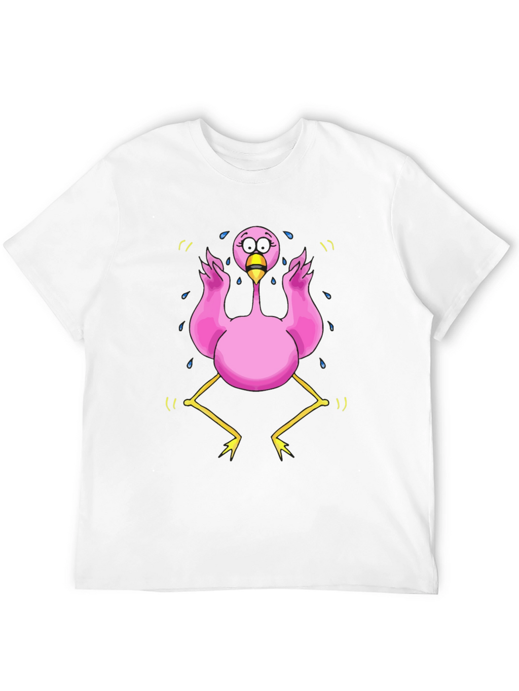Funny Flamingo Cartoon Graphic T-Shirt