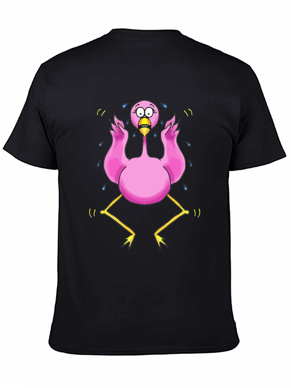 Funny Flamingo Cartoon Graphic T-Shirt
