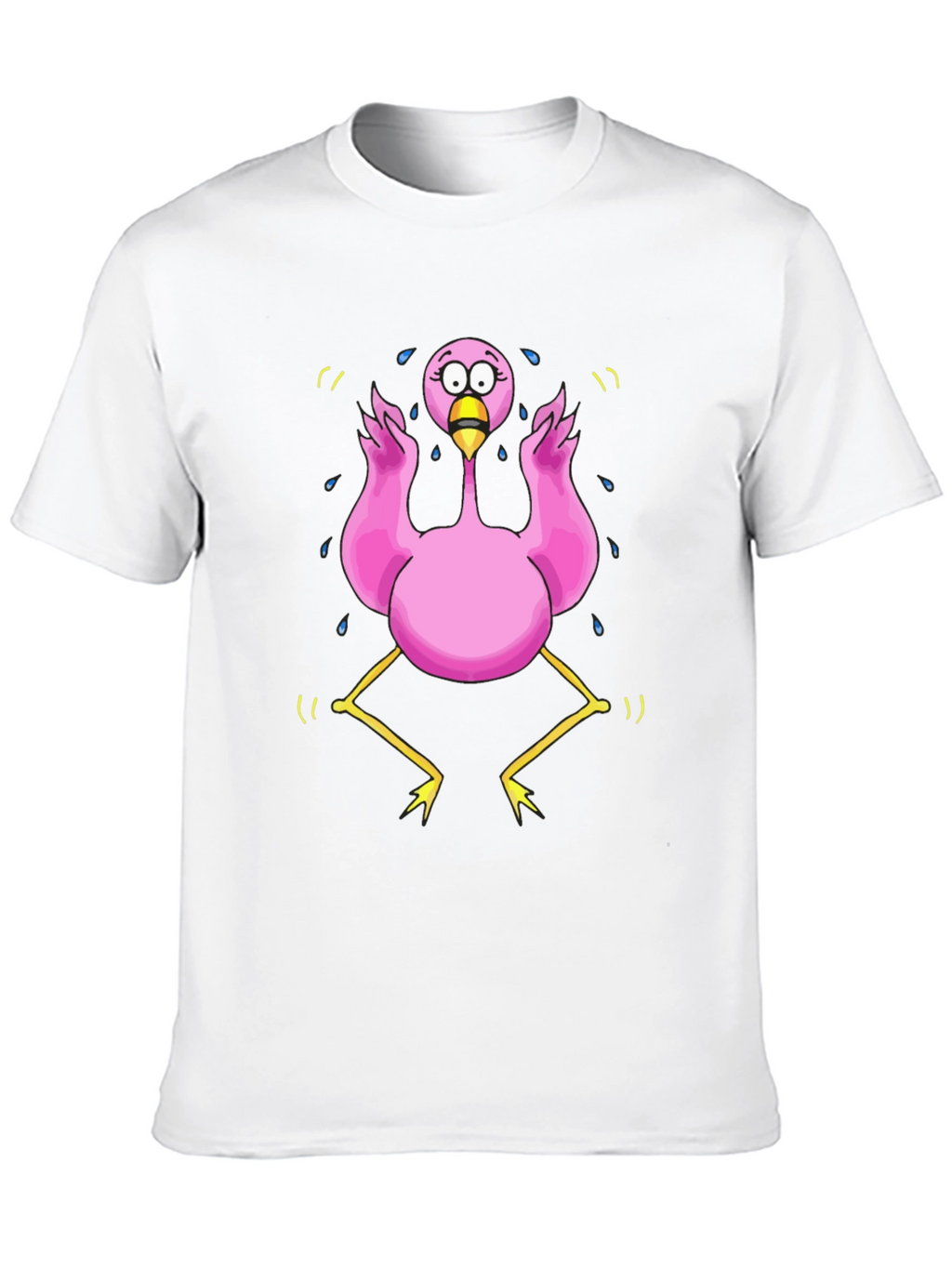 Funny Flamingo Cartoon Graphic T-Shirt