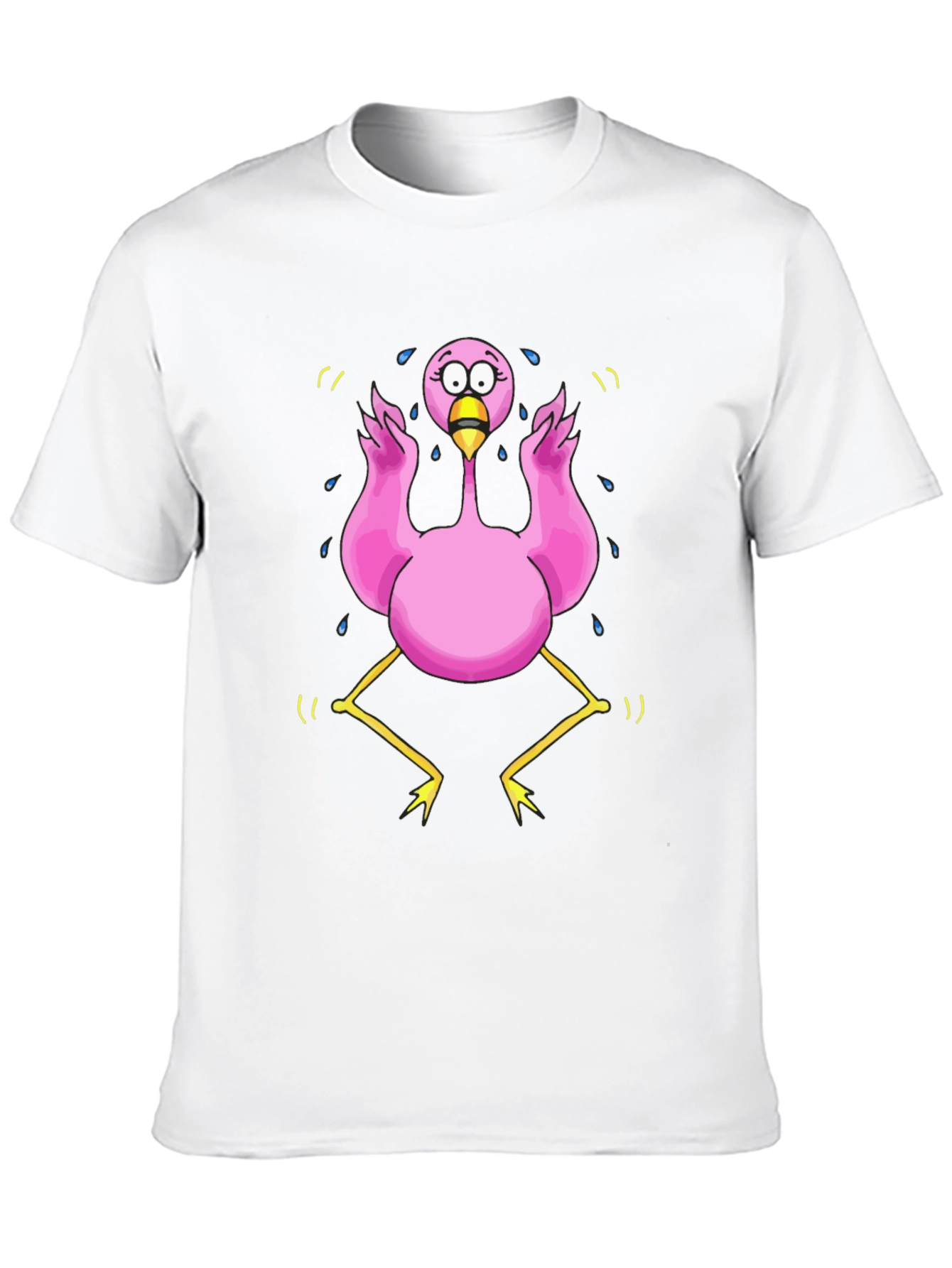 Funny Flamingo Cartoon Graphic T-Shirt
