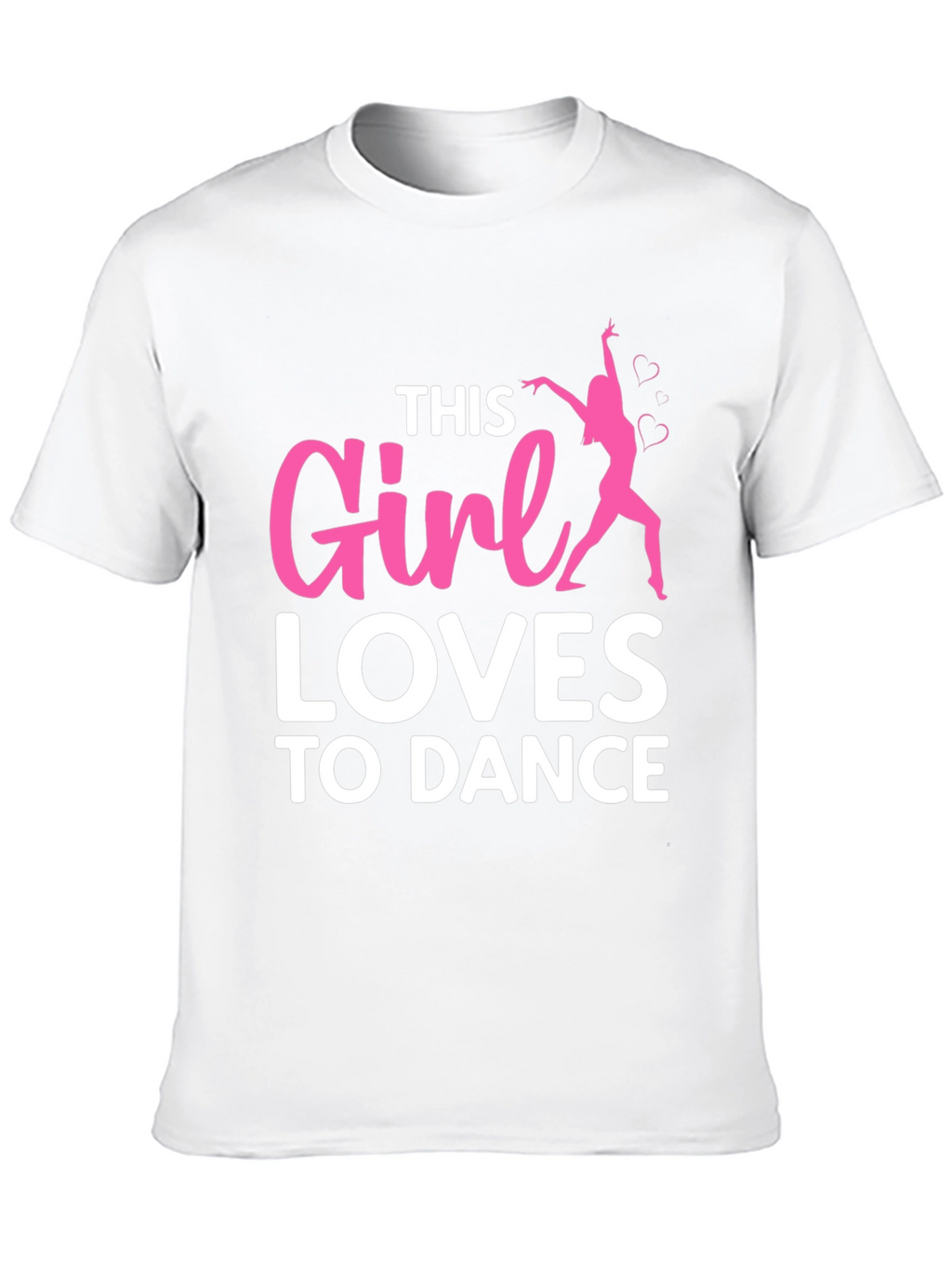 Girl Loves To Dance T-Shirt - Black Casual