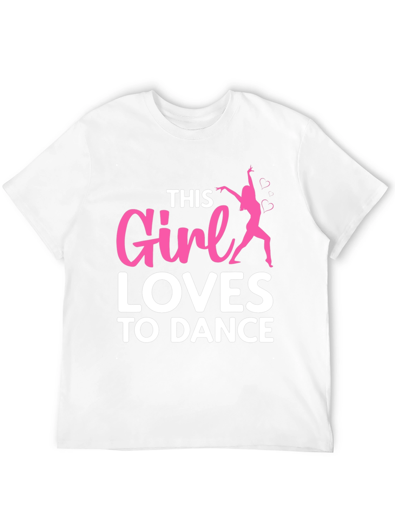 Girl Loves To Dance T-Shirt - Black Casual
