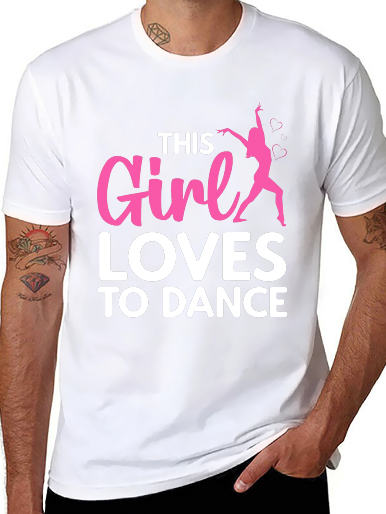 Girl Loves To Dance T-Shirt - Black Casual
