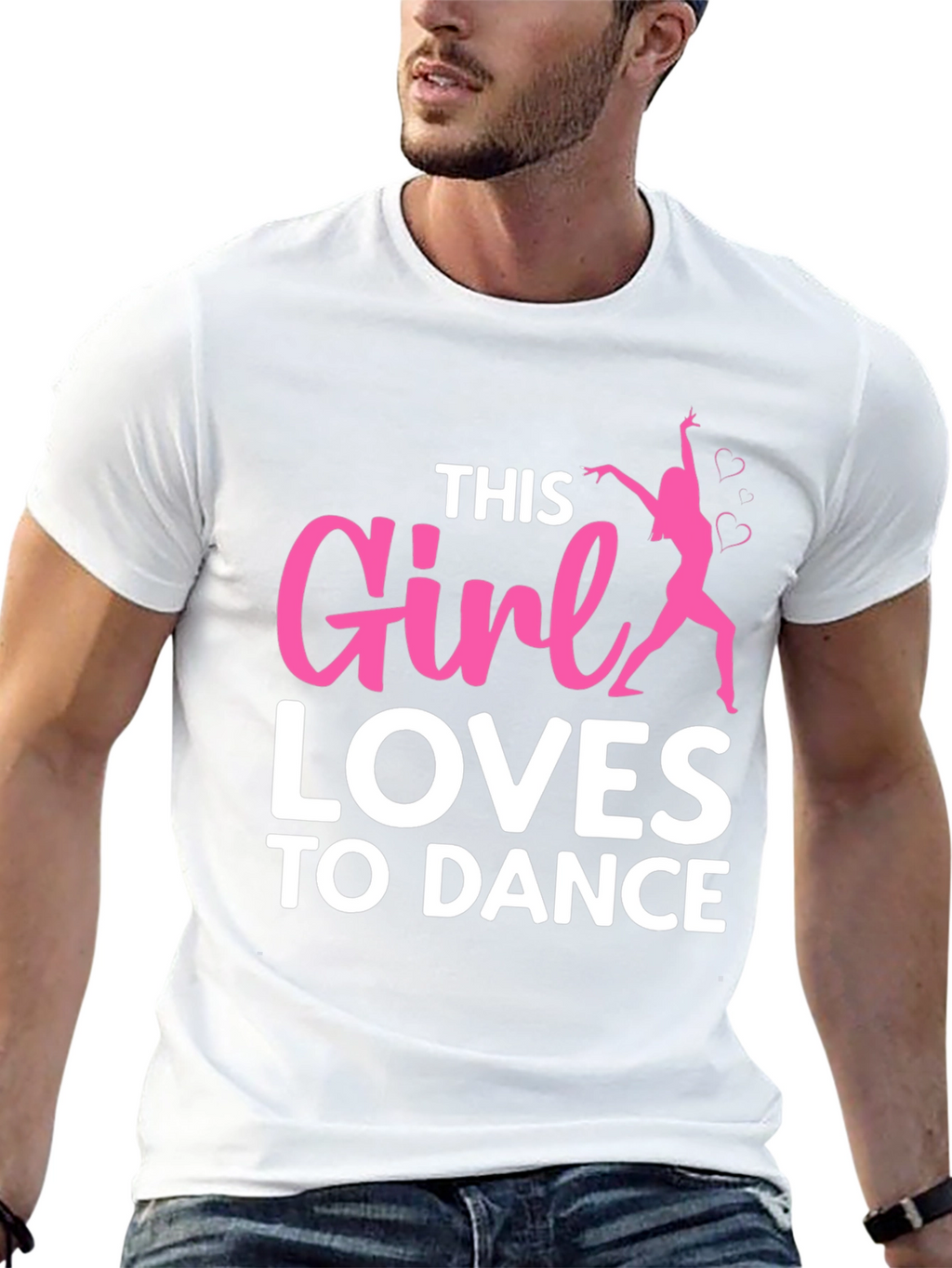 Girl Loves To Dance T-Shirt - Black Casual