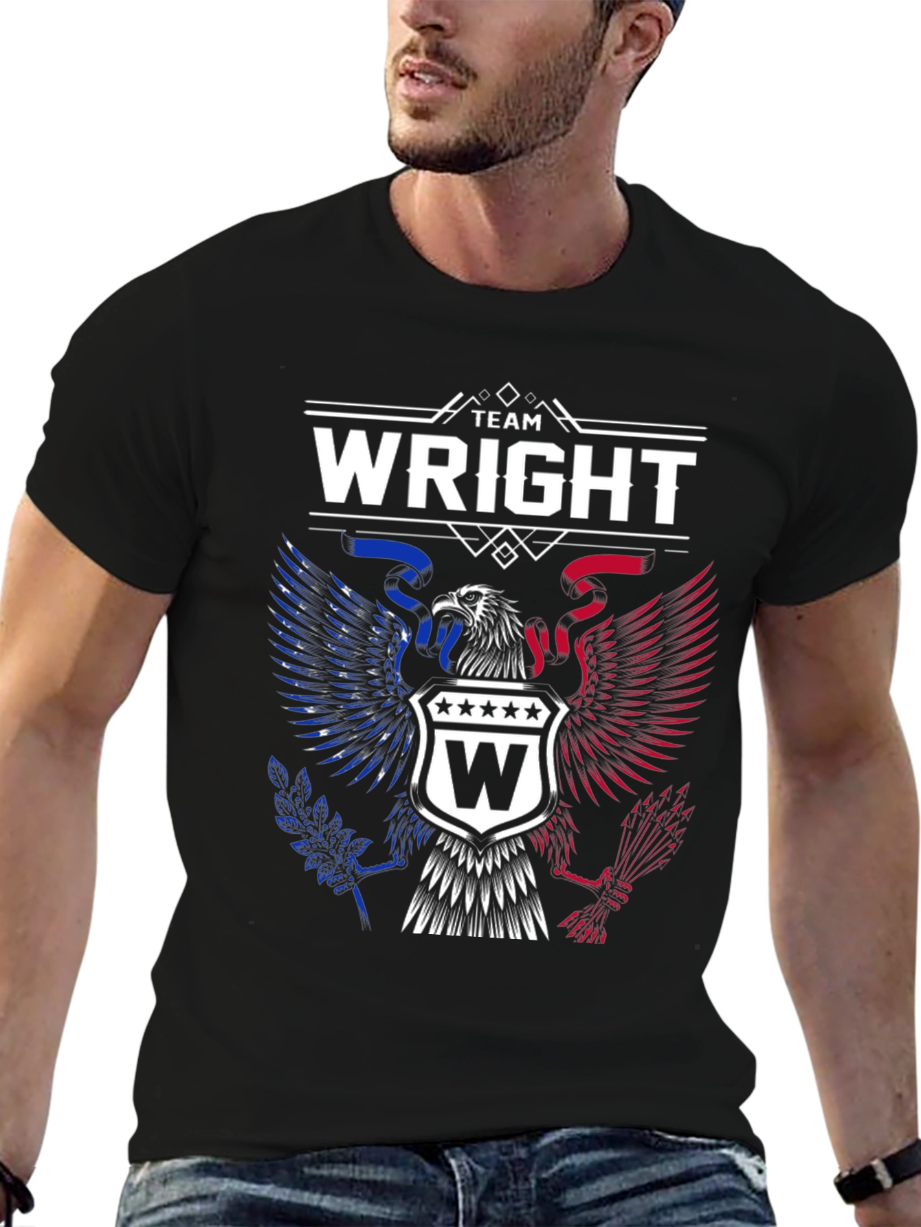Team Wright Eagle Patriotic Graphic T-Shirt