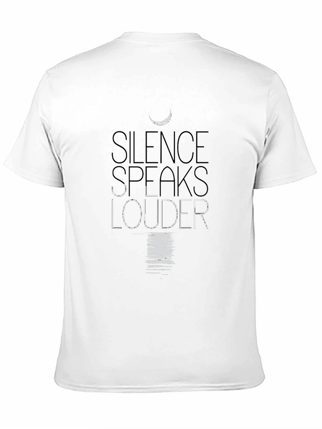 Silence Speaks Louder Graphic Tee - Mens Black T-Shirt