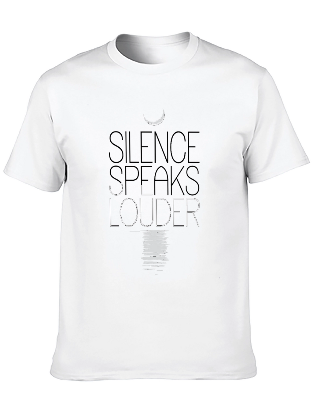Silence Speaks Louder Graphic Tee - Mens Black T-Shirt