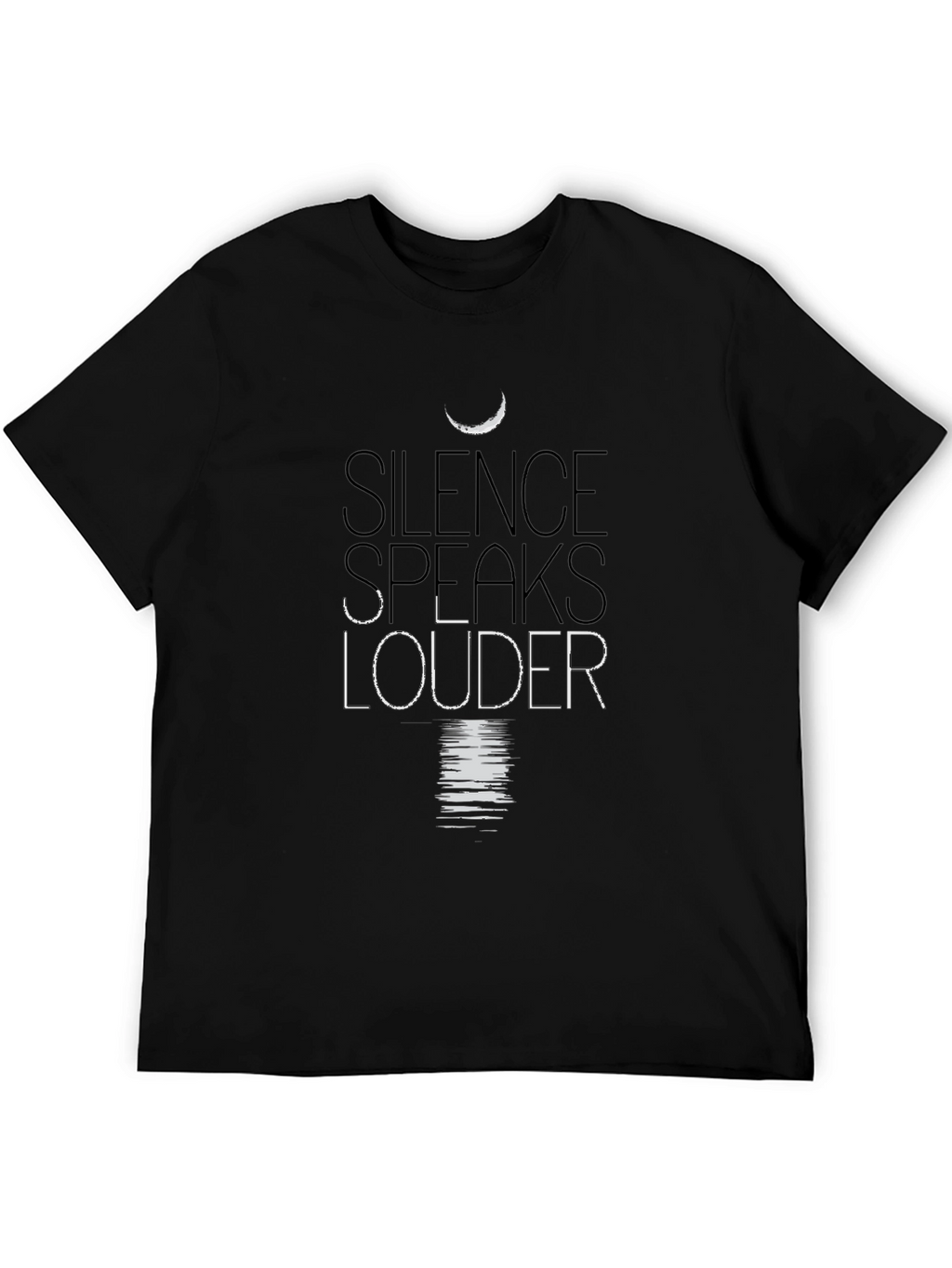 Silence Speaks Louder Graphic Tee - Mens Black T-Shirt