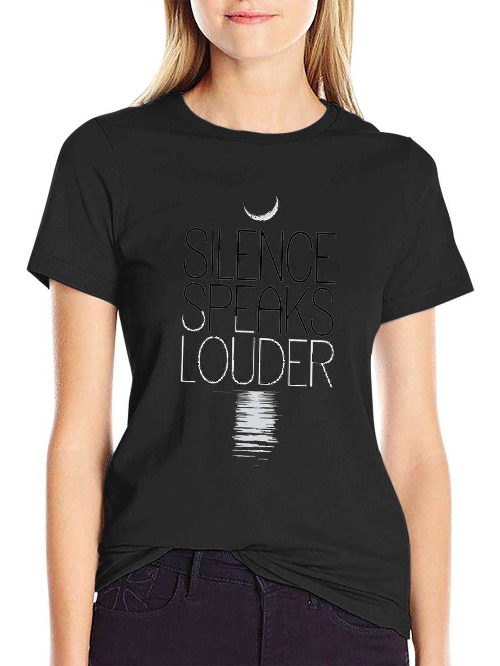 Silence Speaks Louder Graphic Tee - Mens Black T-Shirt