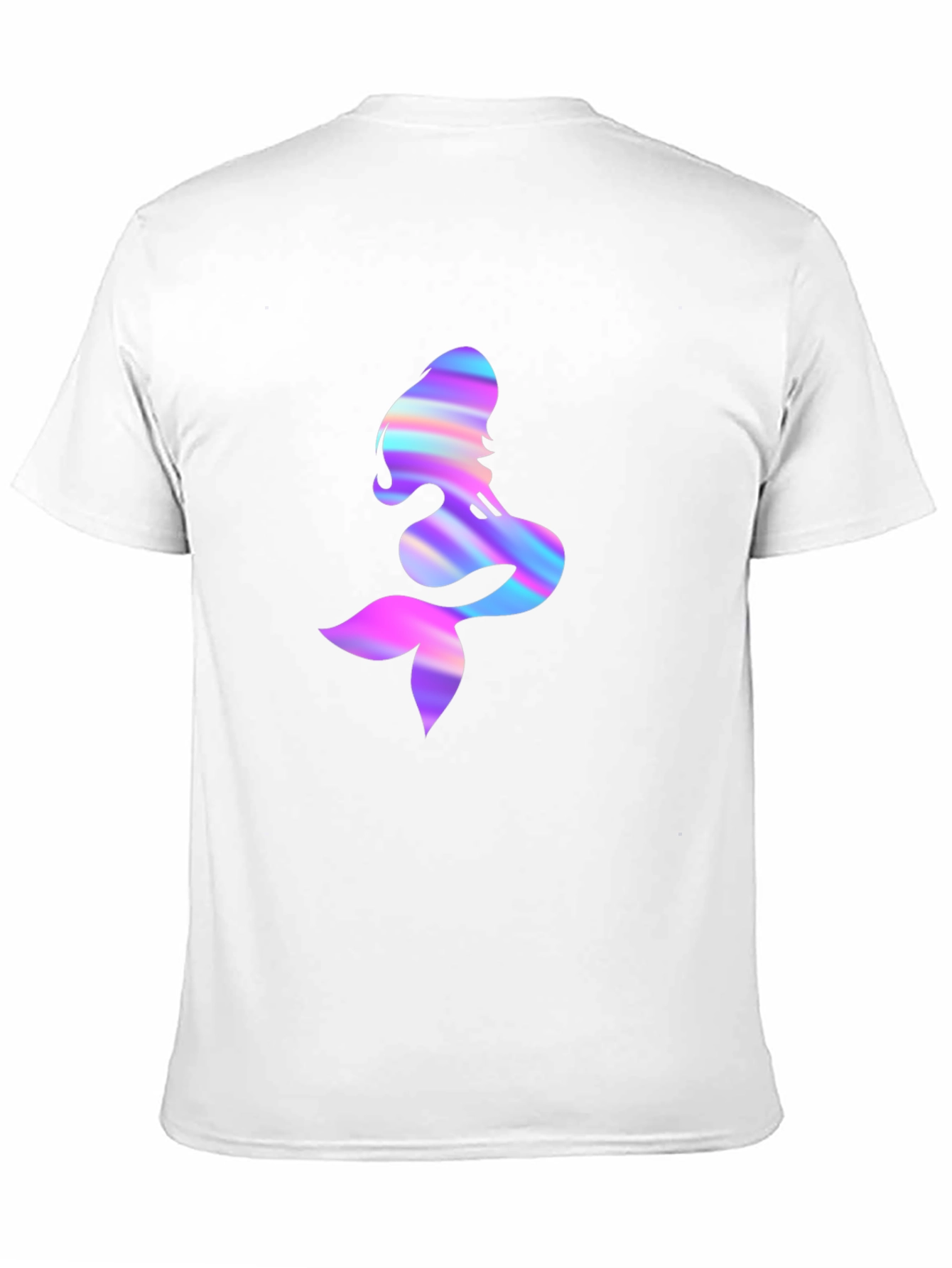 Iridescent Mermaid Graphic Tee - Mens Black T-Shirt