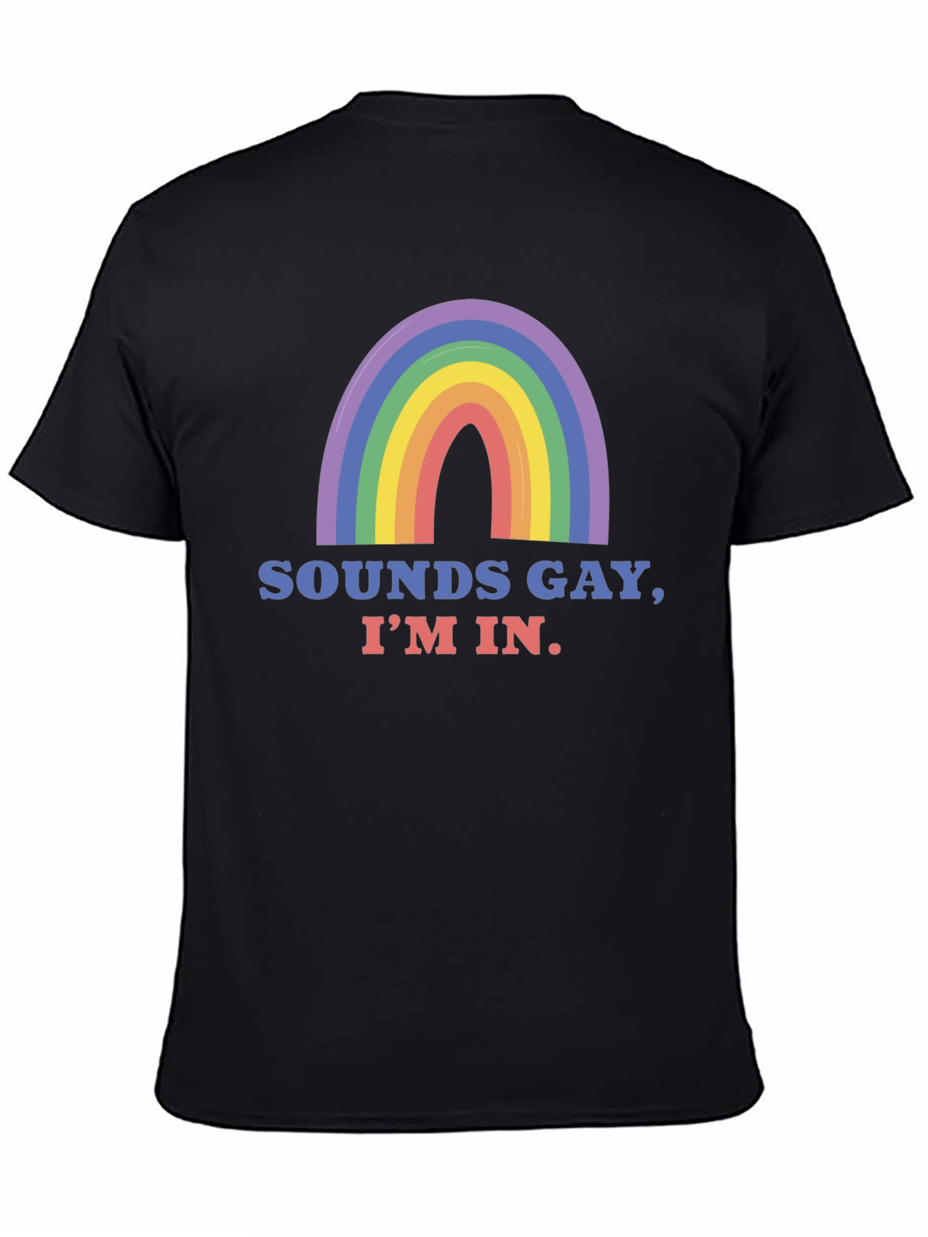 Sounds Gay Im In T-Shirt - Pride Rainbow