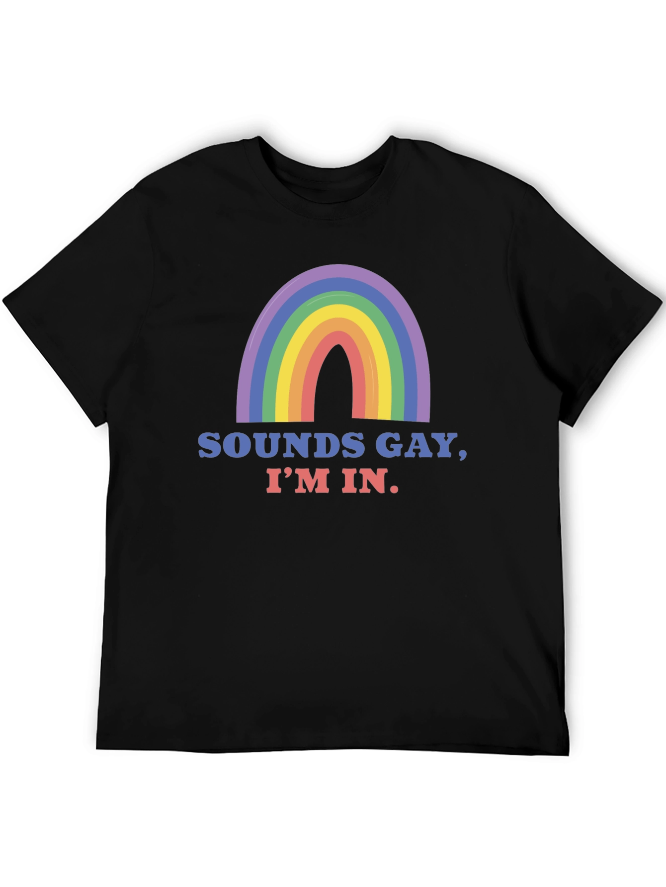Sounds Gay Im In T-Shirt - Pride Rainbow