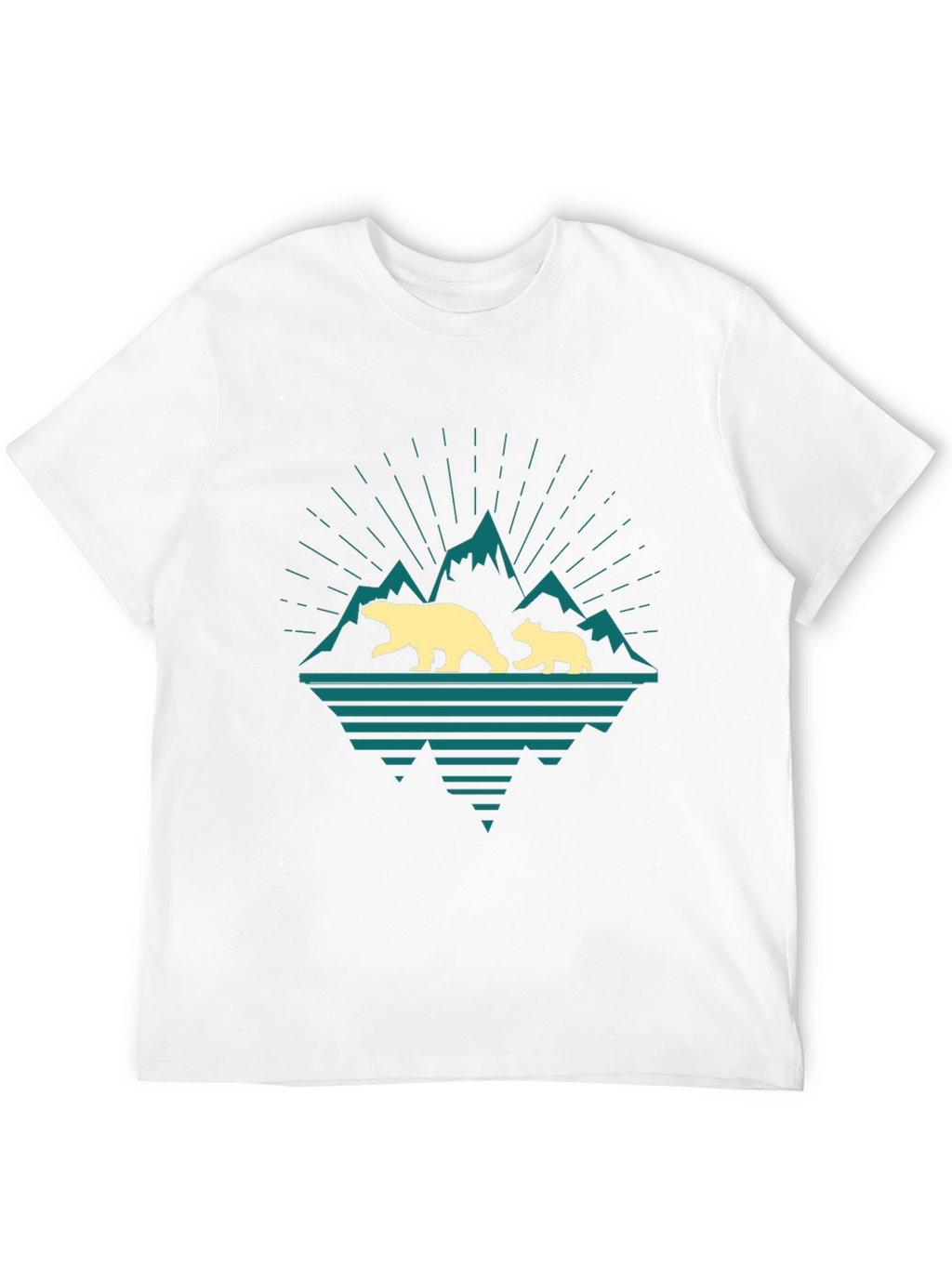 Bear Family Mountain Graphic T-Shirt