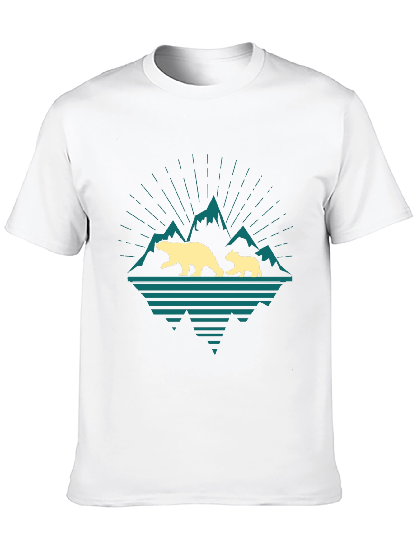 Bear Family Mountain Graphic T-Shirt