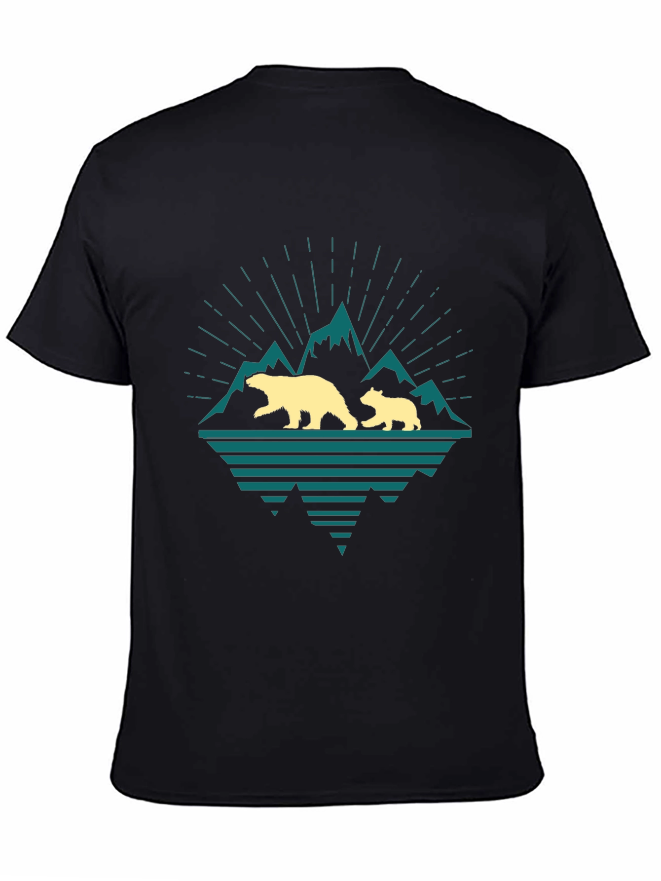 Bear Family Mountain Graphic T-Shirt