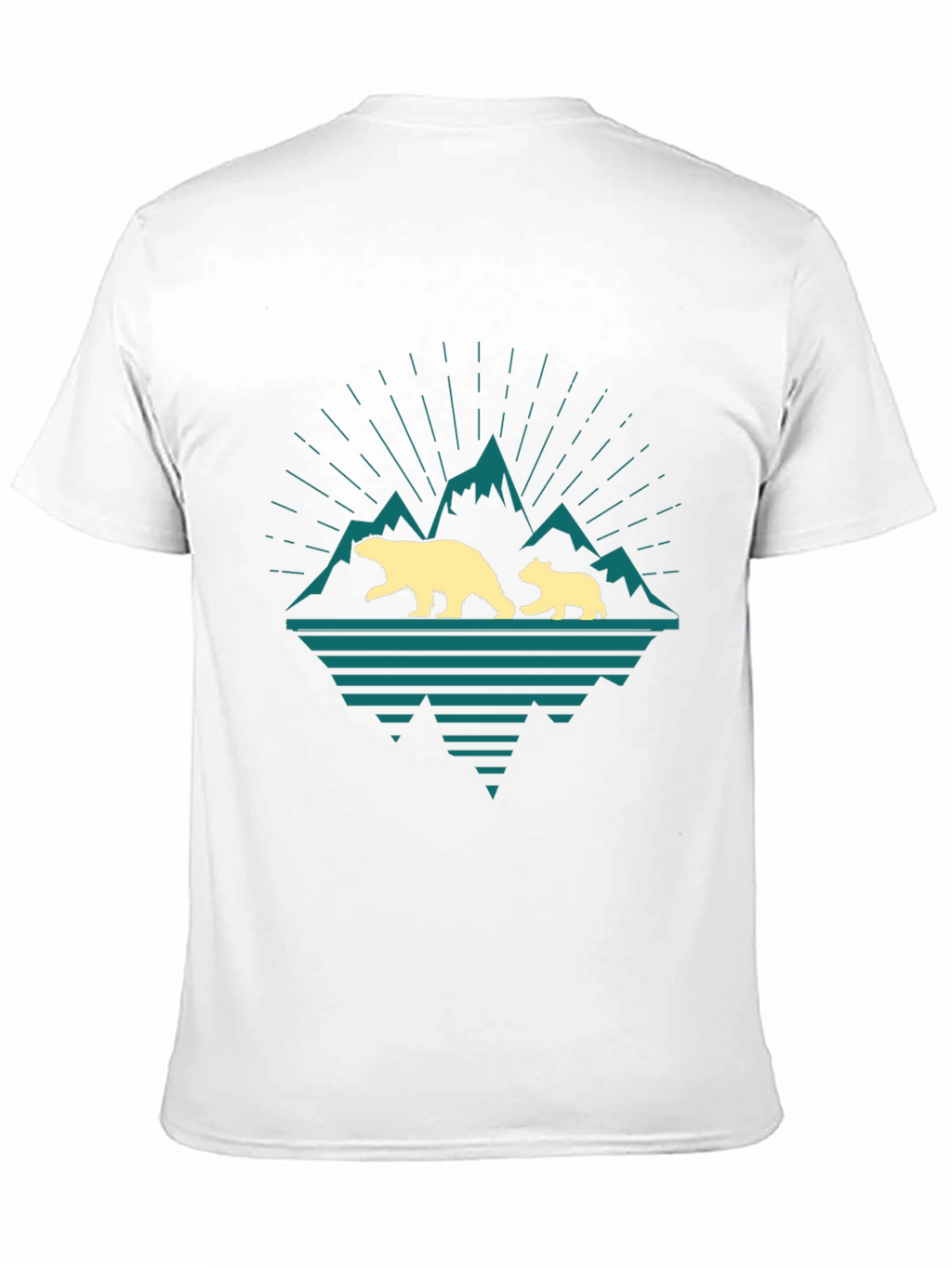 Bear Family Mountain Graphic T-Shirt