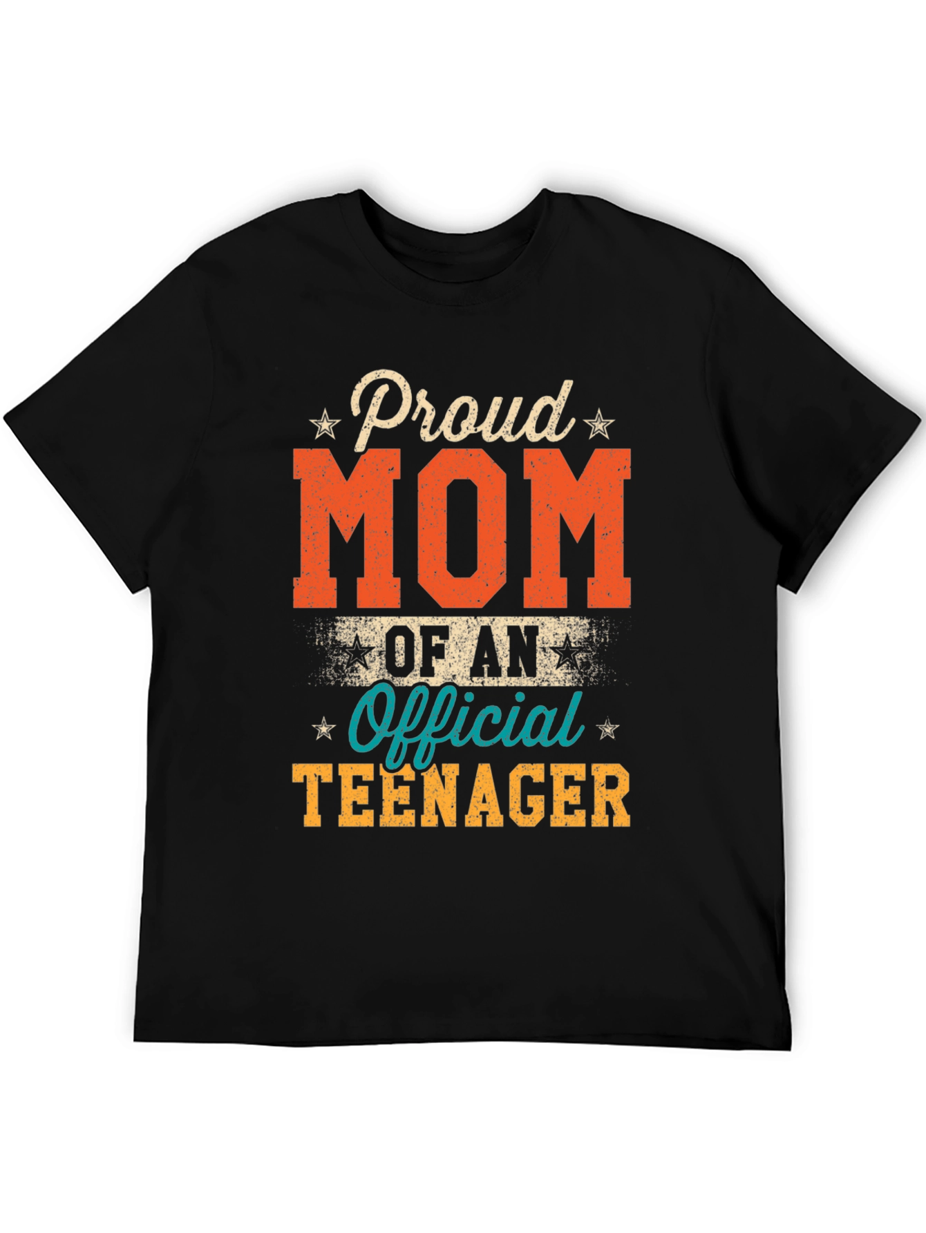 Proud Mom of an Official Teenager Black T-Shirt