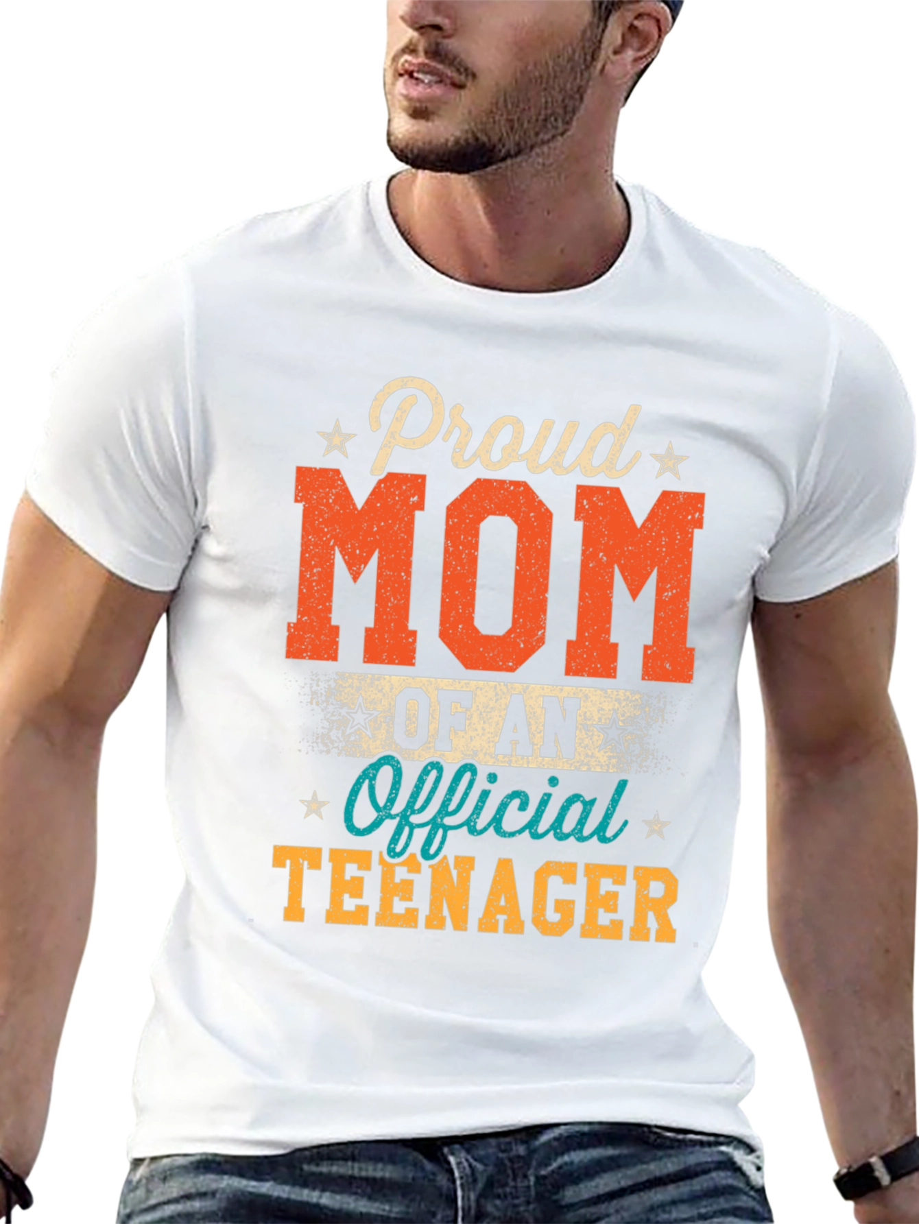 Proud Mom of an Official Teenager Black T-Shirt