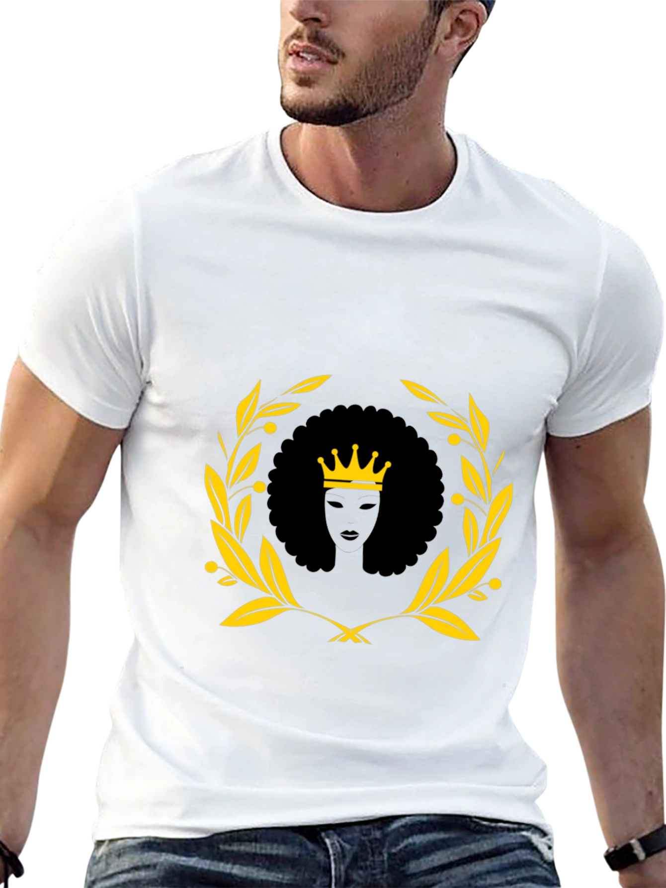 Black Queen Graphic Tee - Afro Crown Unisex T-Shirt
