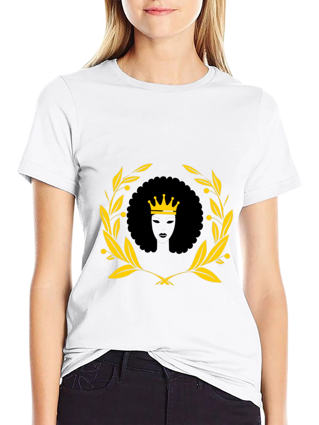 Black Queen Graphic Tee - Afro Crown Unisex T-Shirt