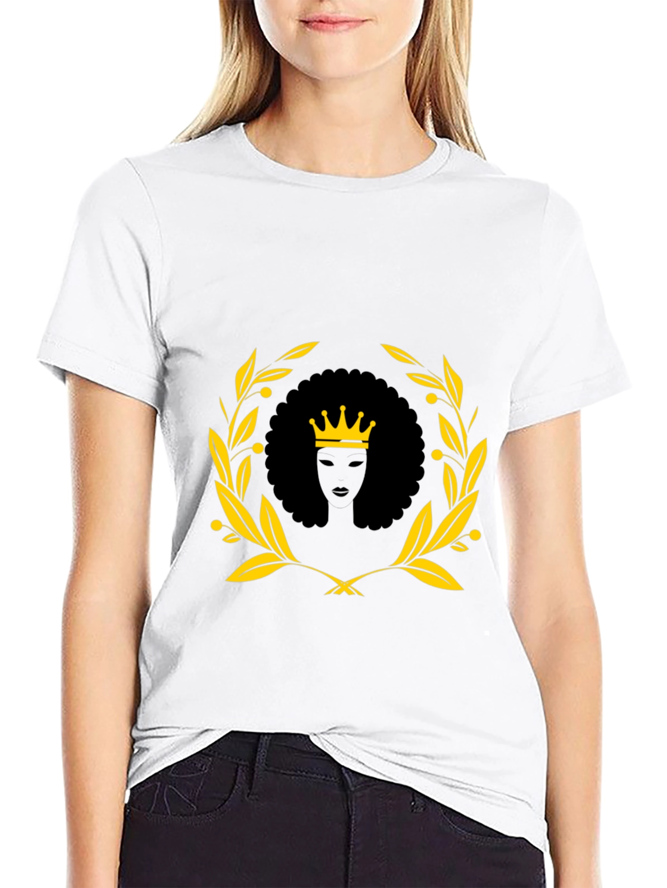 Black Queen Graphic Tee - Afro Crown Unisex T-Shirt