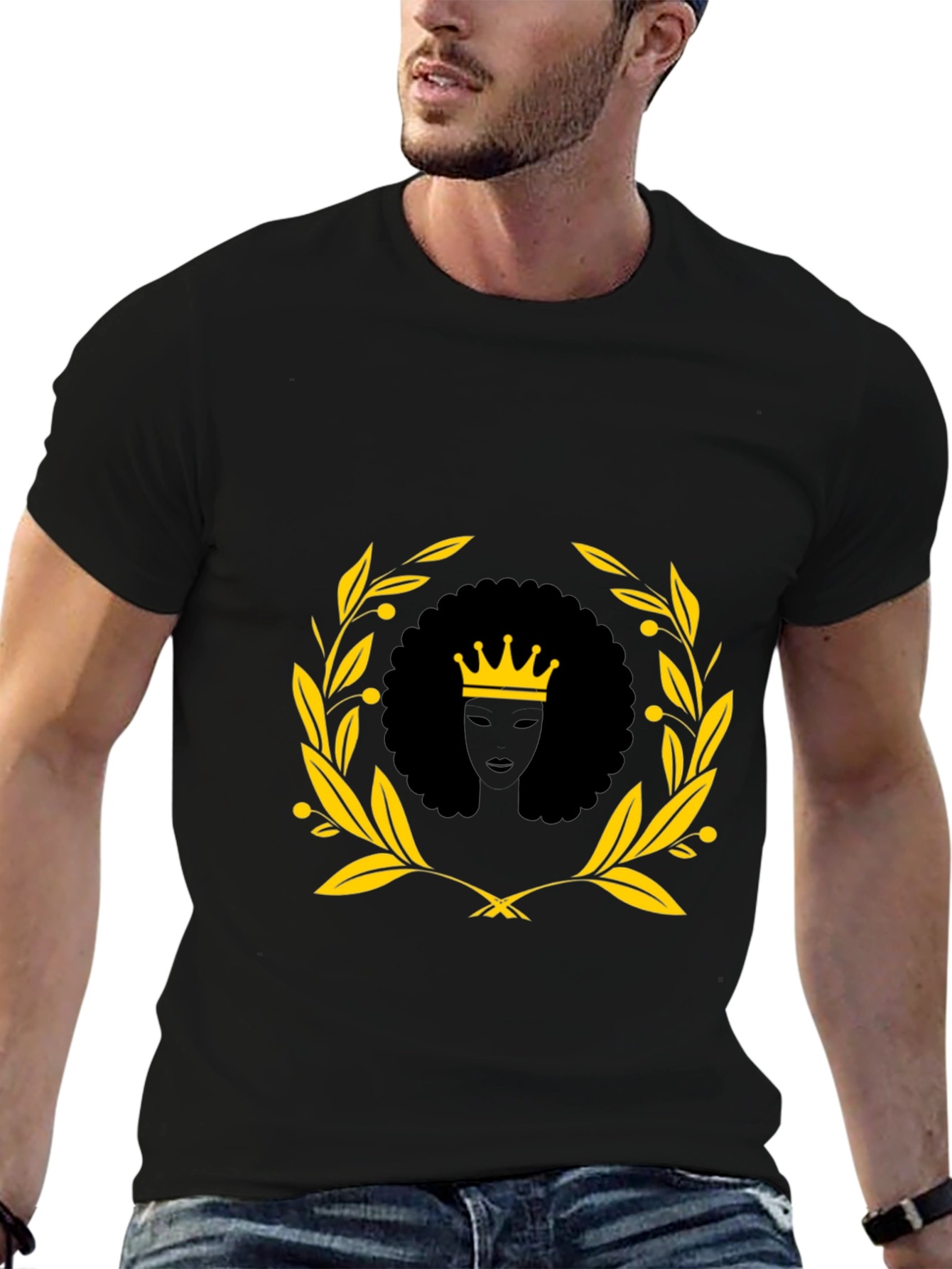 Black Queen Graphic Tee - Afro Crown Unisex T-Shirt