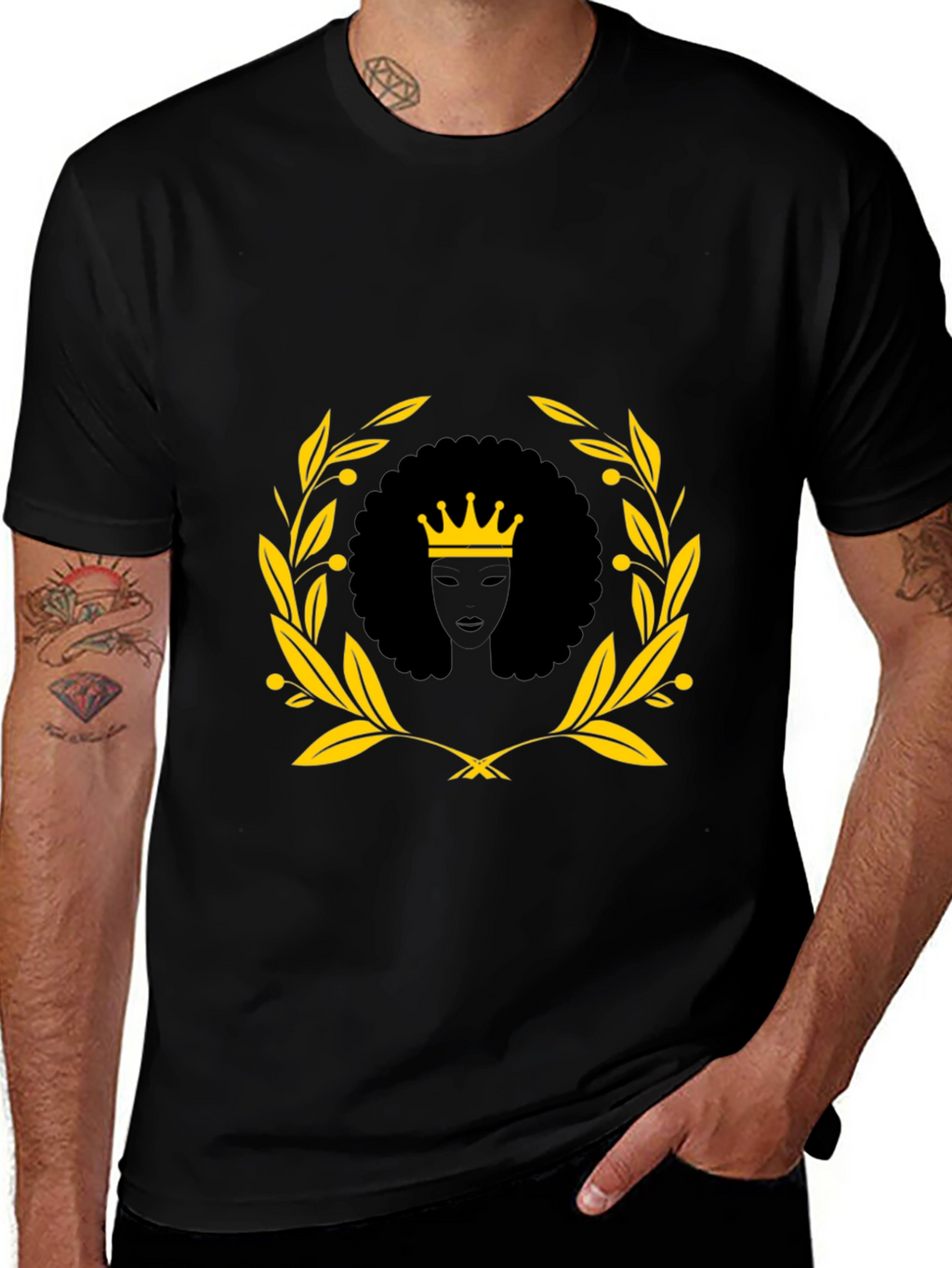 Black Queen Graphic Tee - Afro Crown Unisex T-Shirt