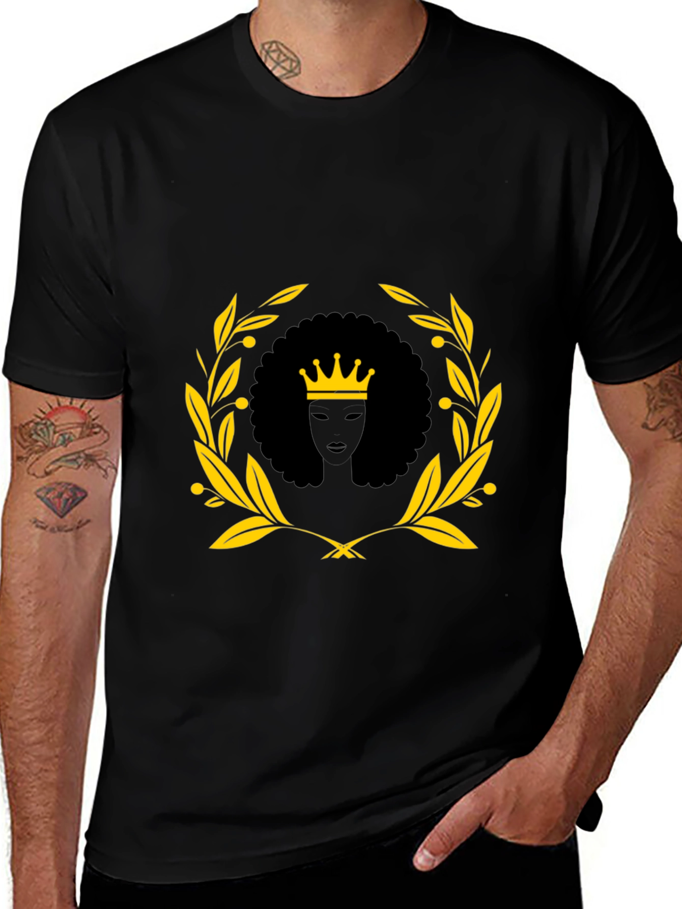 Black Queen Graphic Tee - Afro Crown Unisex T-Shirt