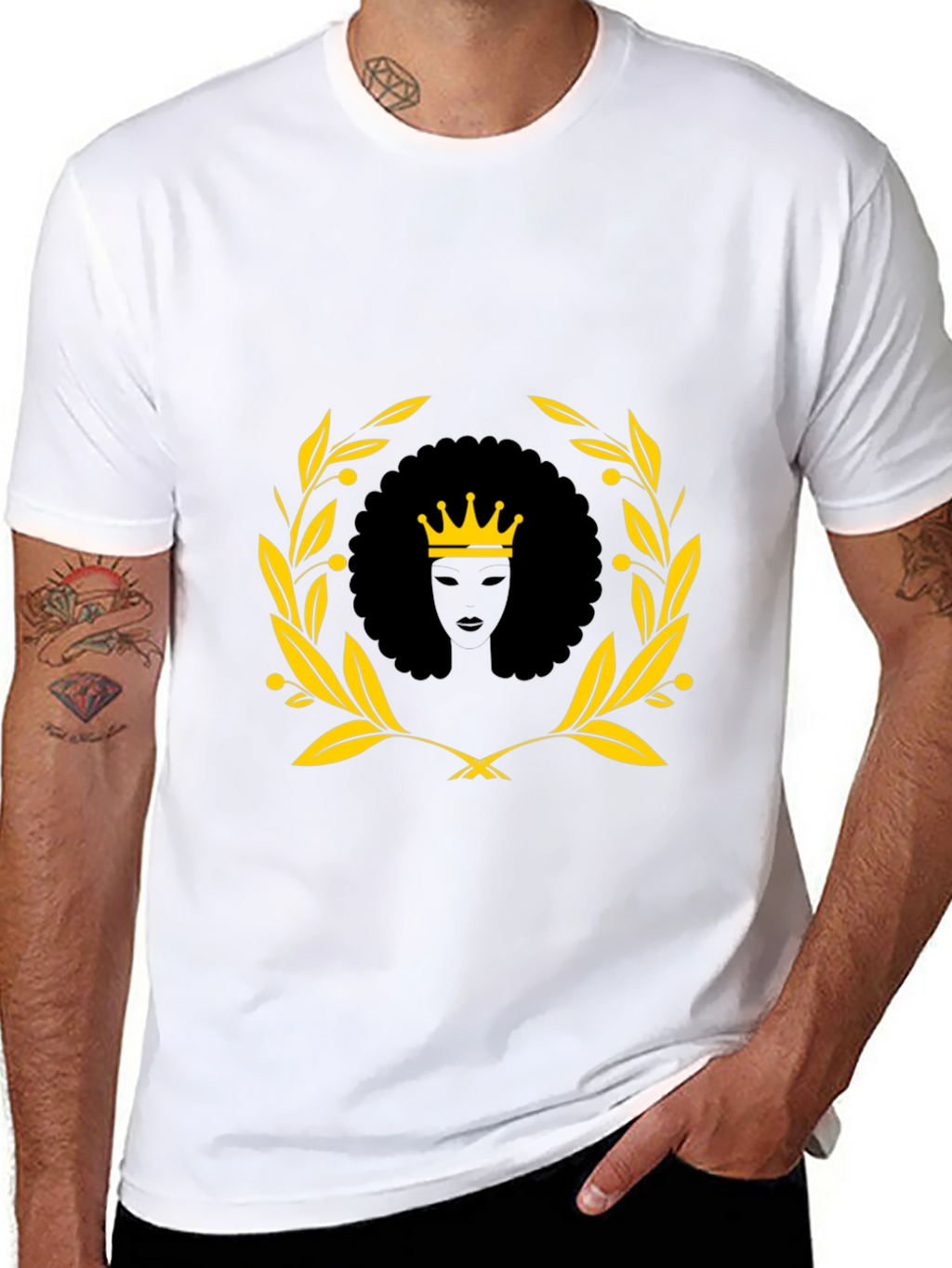Black Queen Graphic Tee - Afro Crown Unisex T-Shirt